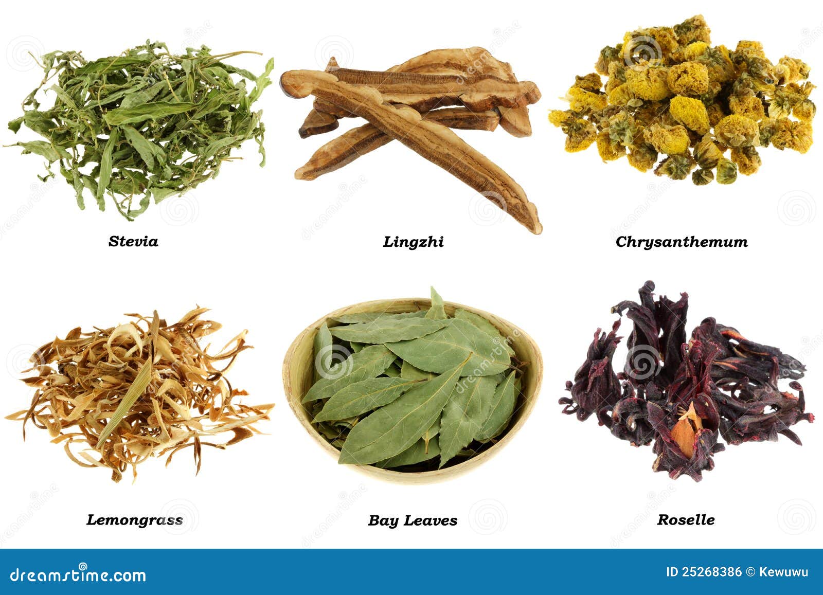Assortment of Dried Herbal Tea Stock Photo Image of asian, lingzhi