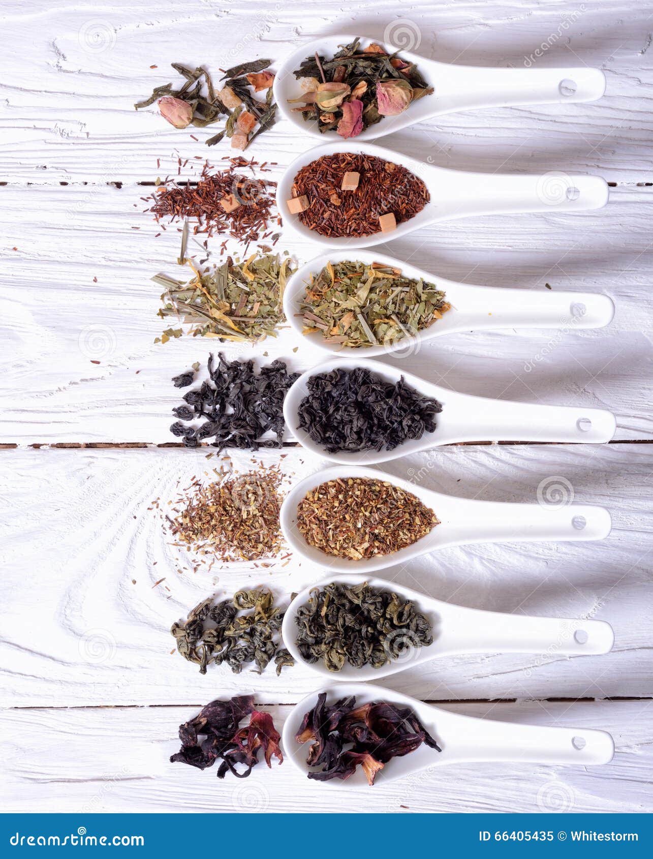 Assortment of dry tea stock image. Image of herbal, hibiscus - 66405435