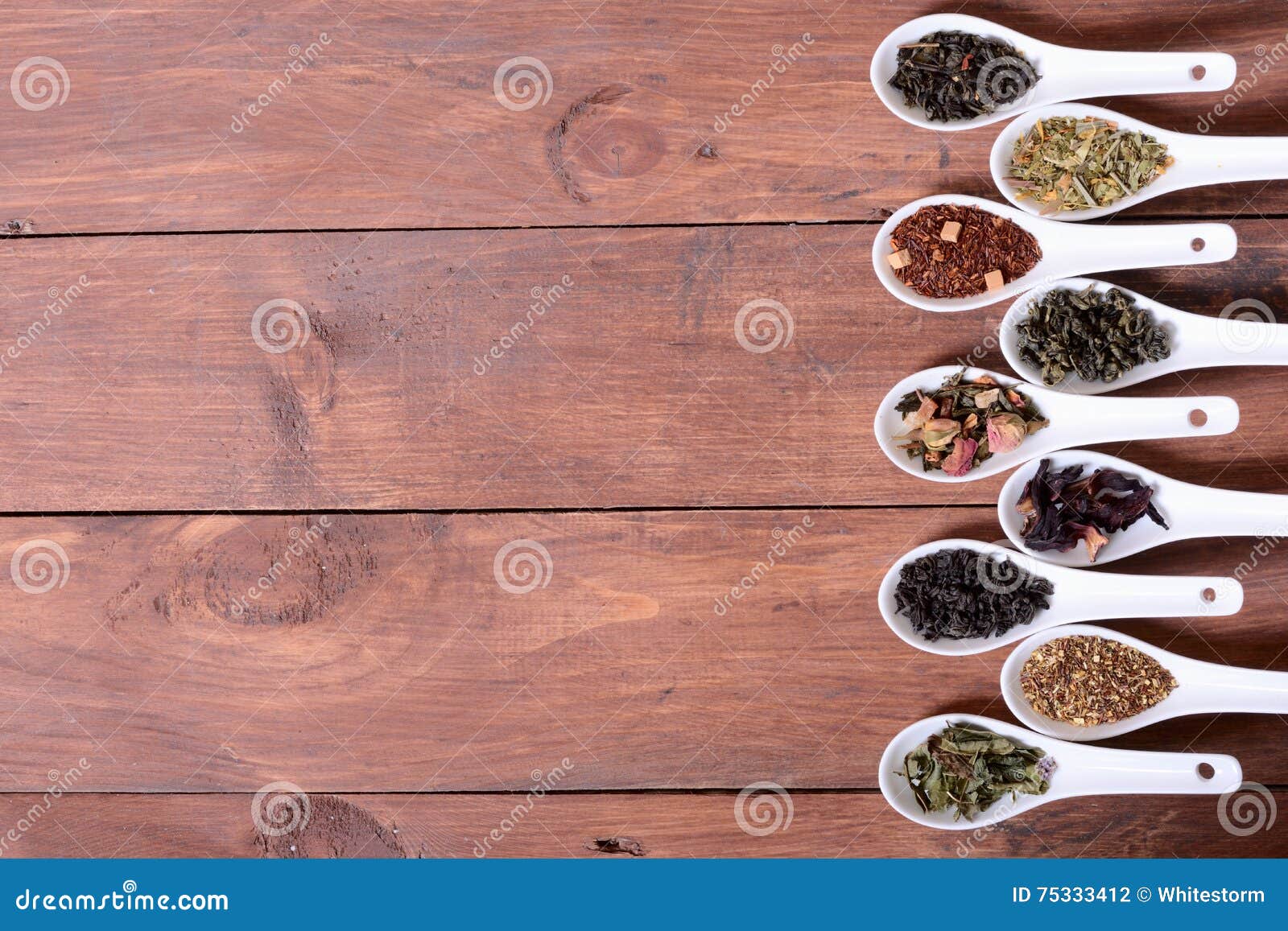Assortment of dry tea stock photo. Image of fruit, heap - 75333412