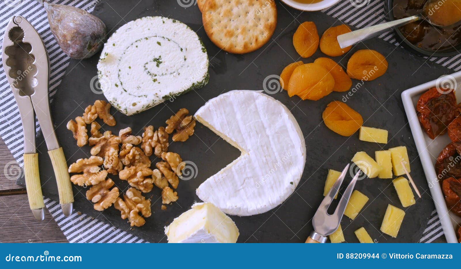 Assortment of French and British Cheese Stock Photo Image of