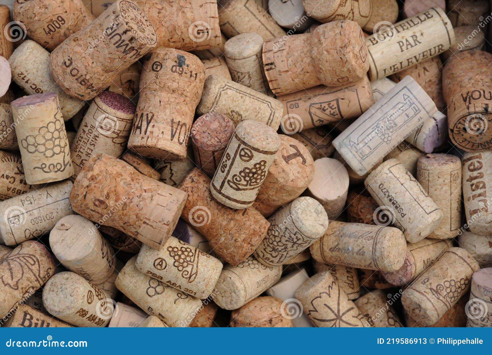 Assortment of French Wine Corks Editorial Stock Photo Image of bung, cork 219586913