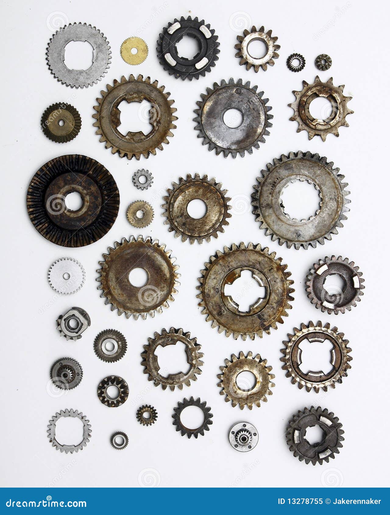 Assortment of gears stock image. Image of wear, silver 13278755
