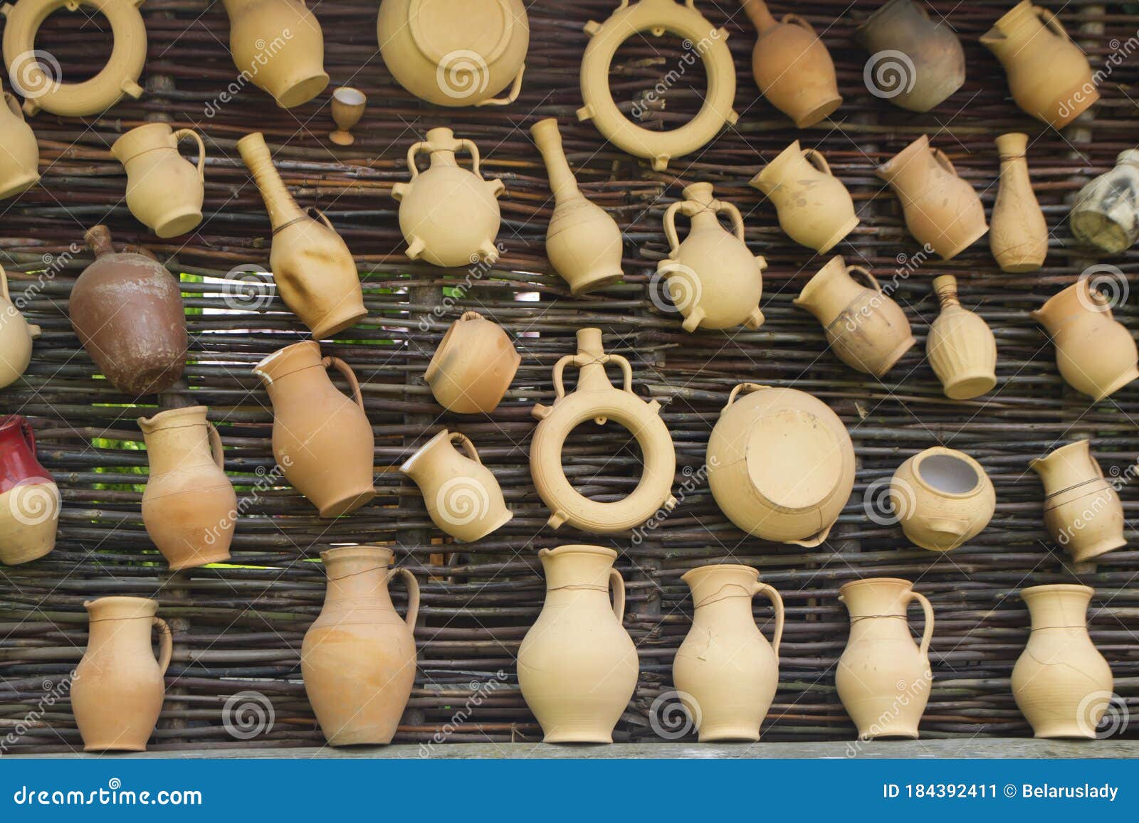 Assortment Handmade Kitchenware, Ceramic Jars, Authentic of Belarus