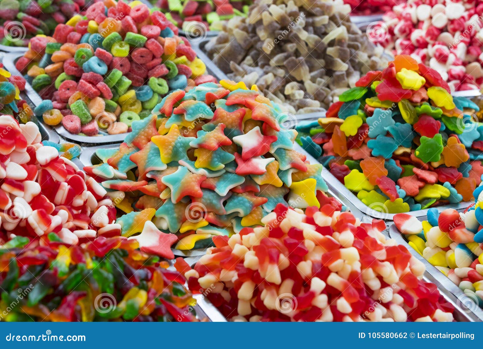 assortment of jellied colored sweets as a product