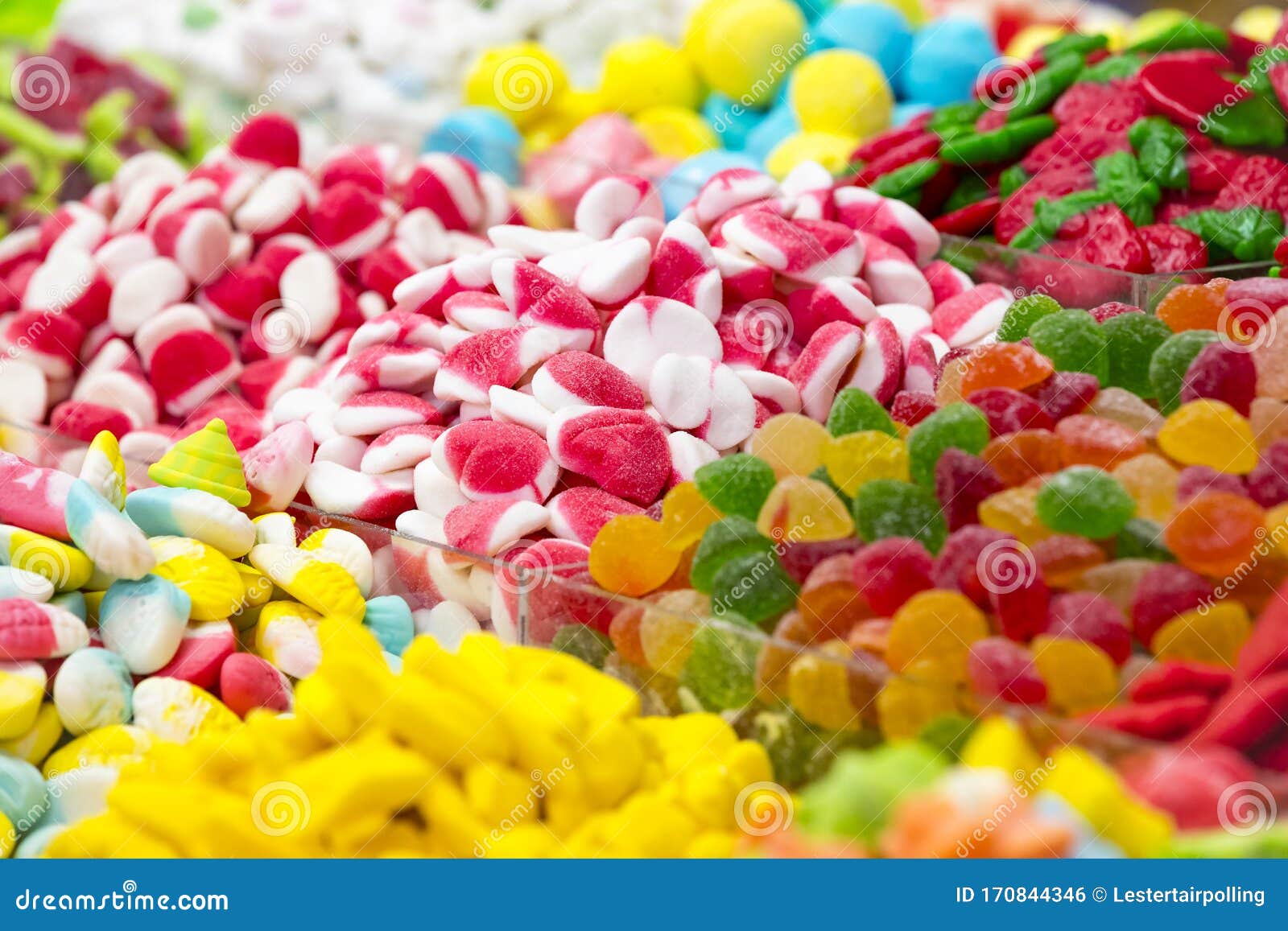 assortment of jellied colored sweets as a product