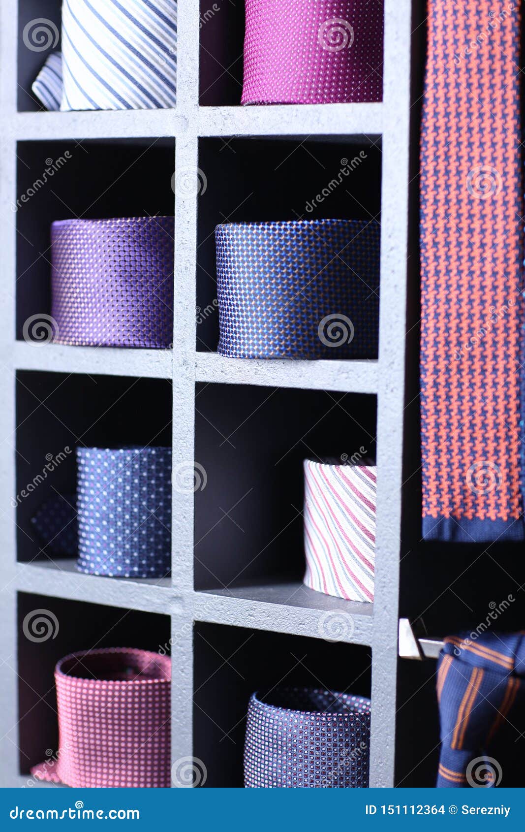 Assortment of Male Neck Ties in Store Stock Photo Image of selling