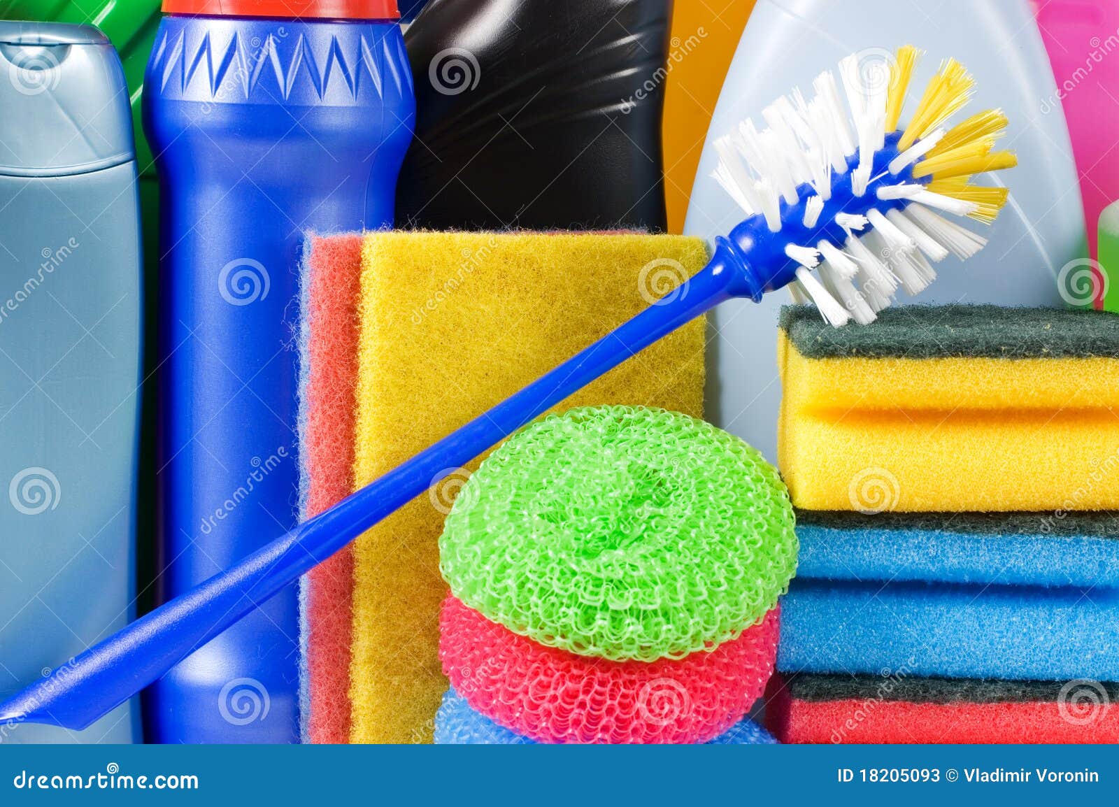 assortment of means for cleaning
