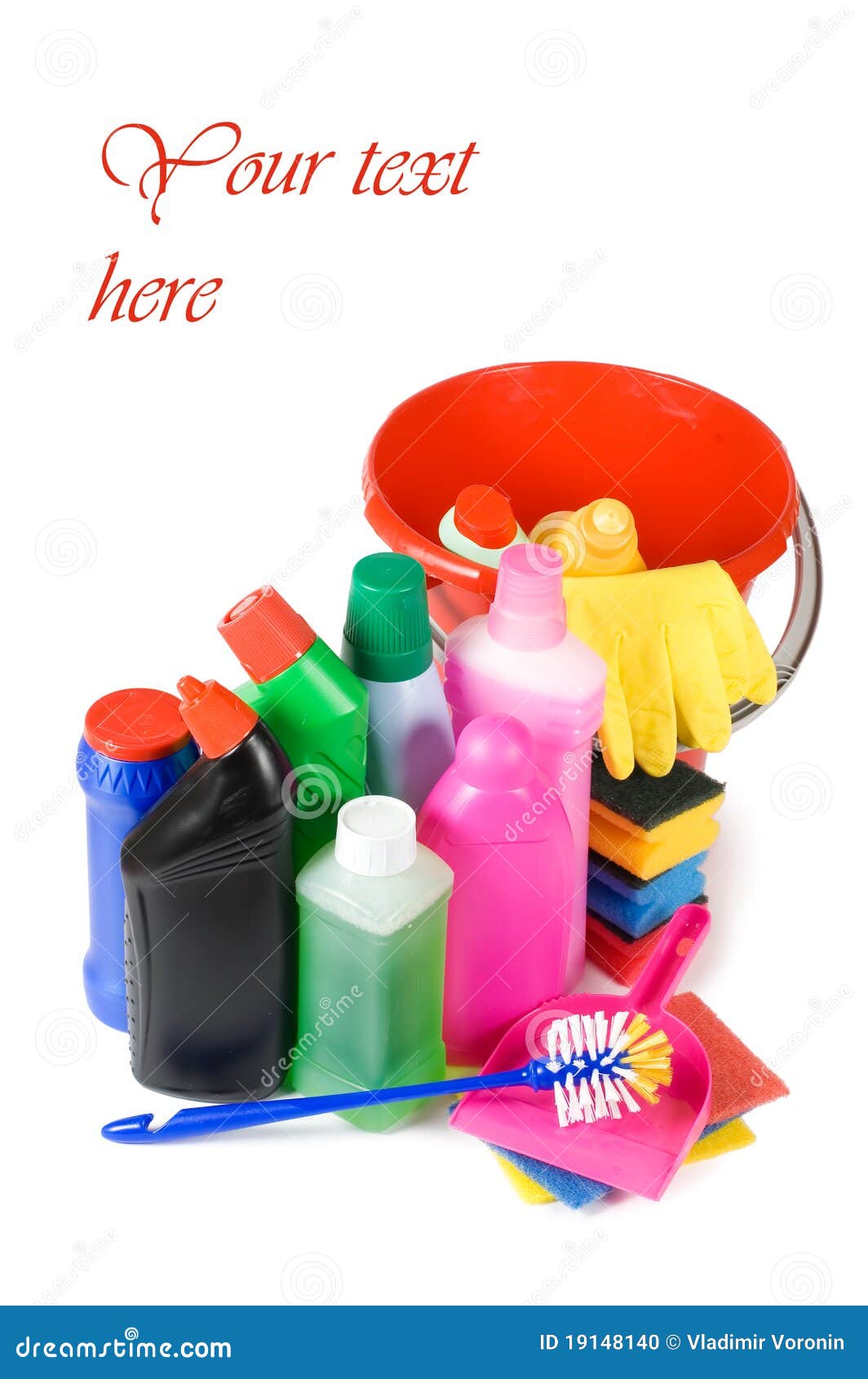 Assortment of Means for Cleaning Stock Photo Image of cleaning, group