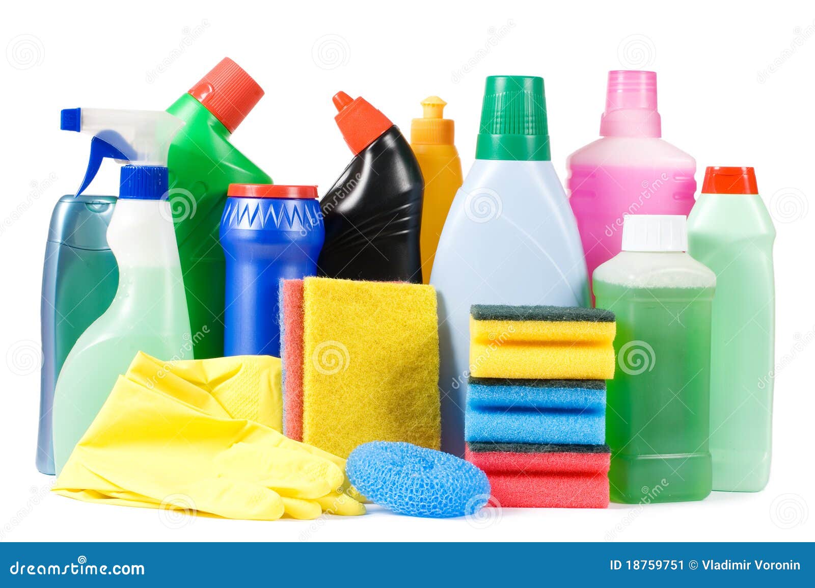 assortment of means for cleaning 