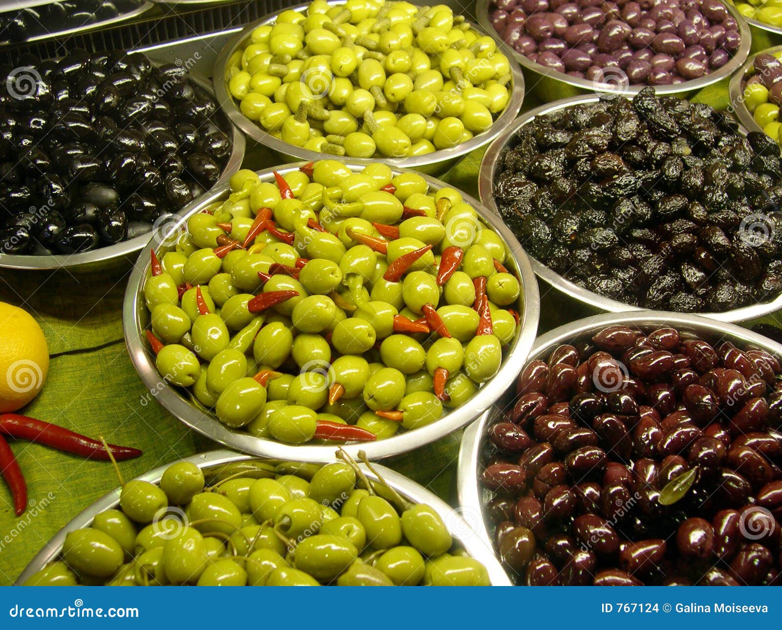 Assortment olives stock photo. Image of cayenne, enjoy 767124