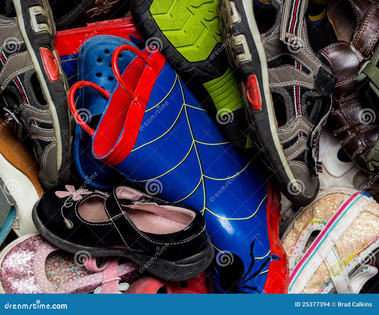 Assortment of shoes stock photo. Image of rubber, children 25377394