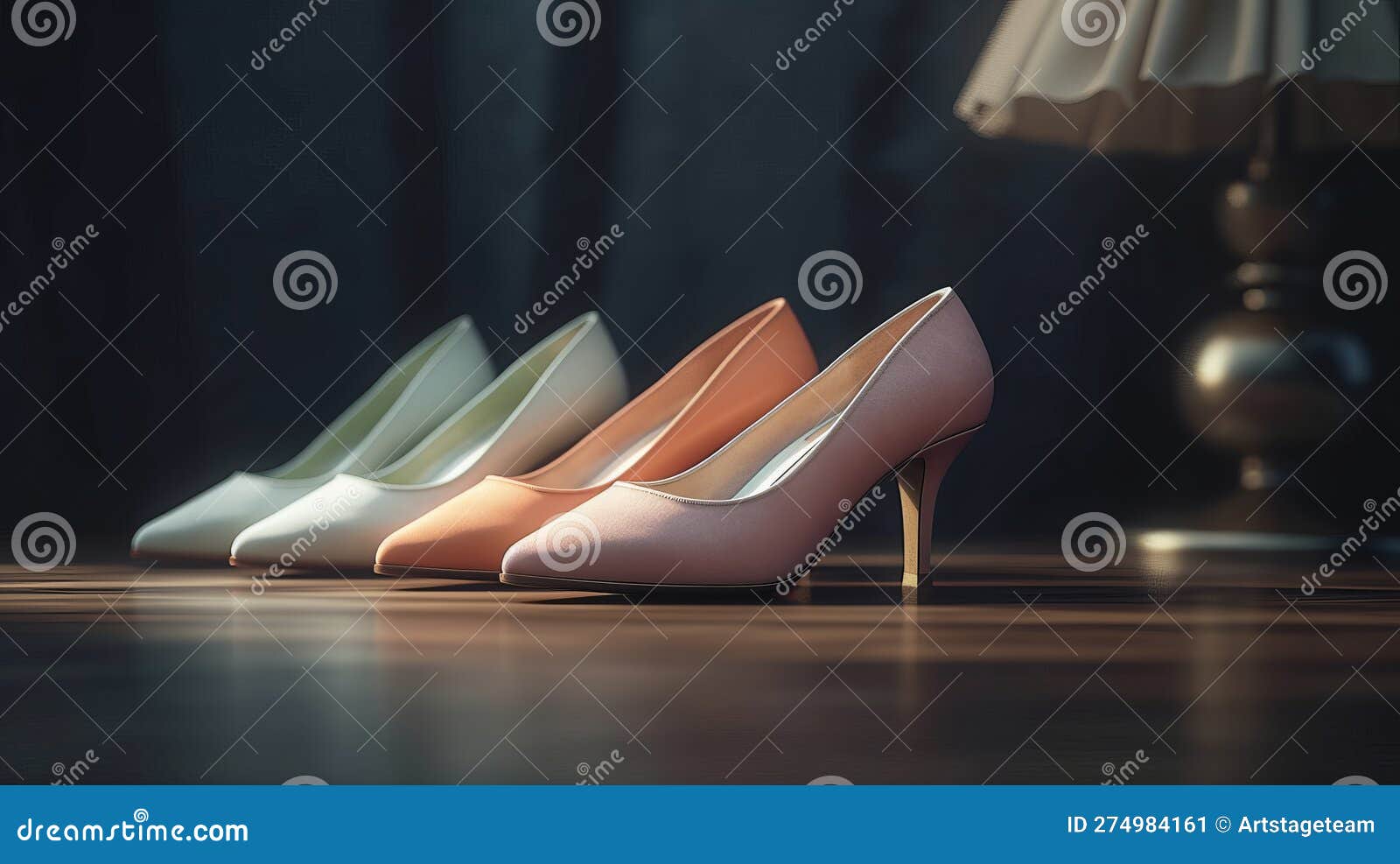 Assortment of Shoes on the Showcase of a Shoe Store. Al Generated Stock ...