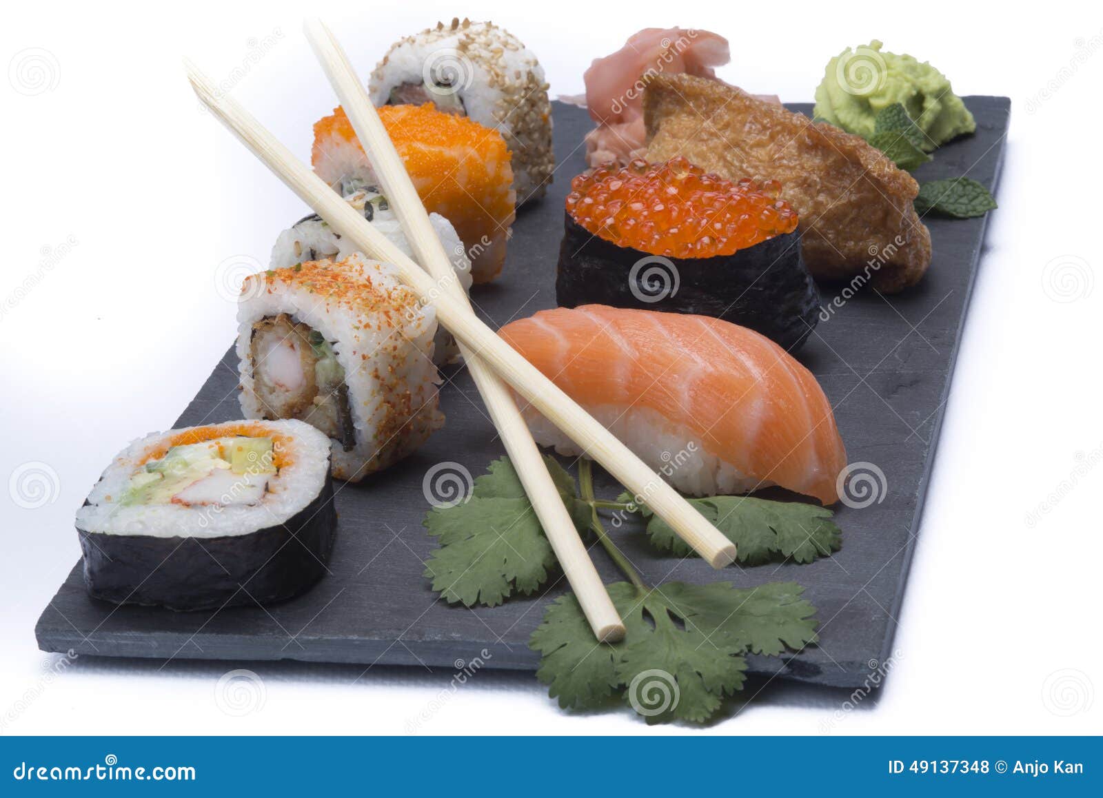 Assortment sushi stock photo. Image of chopsticks, buffet 49137348
