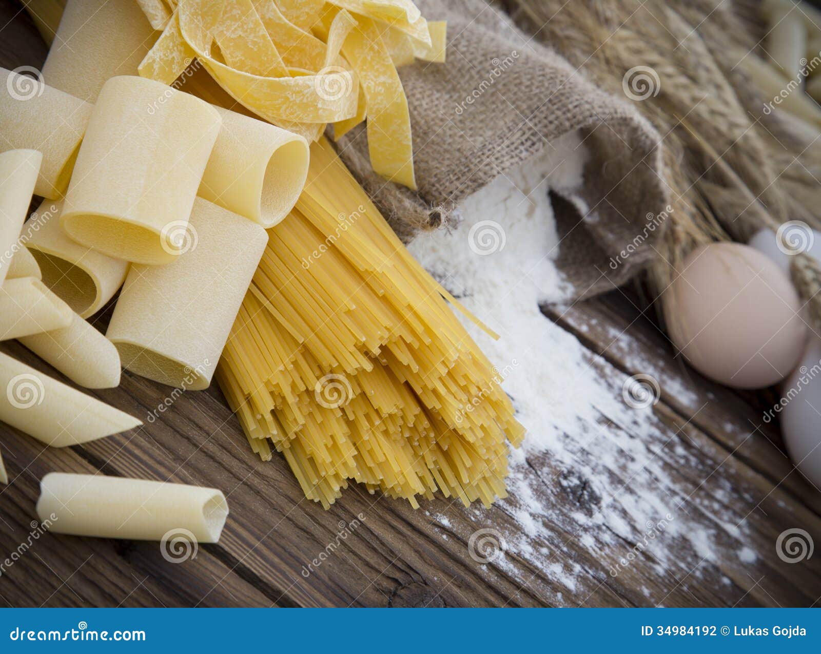 Assortment of Uncooked Pasta Stock Photo Image of tortellini, torti