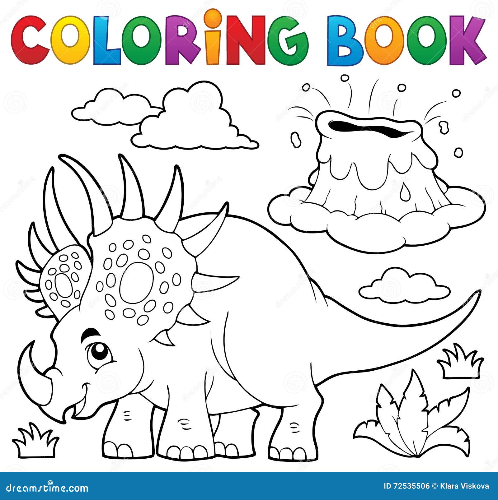 Tema 7 Do Dinossauro Do Livro Para Colorir Ilustração do Vetor