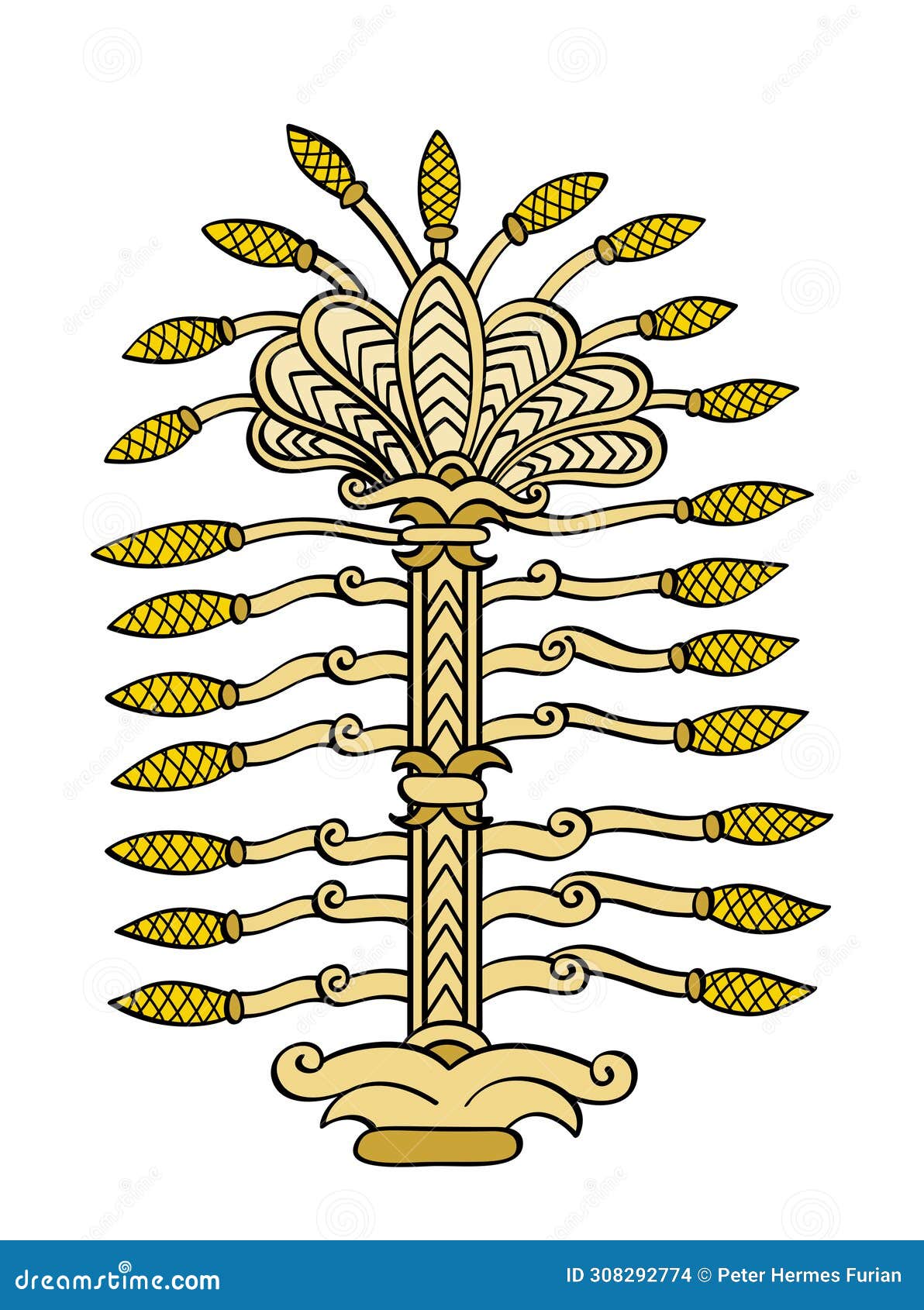 tree of life,  of a sacred tree in ancient mesopotamia