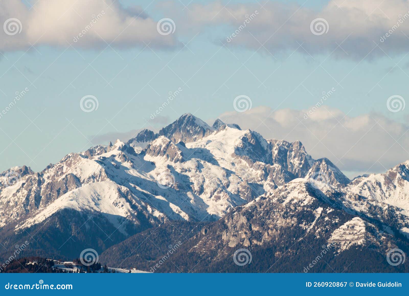 asta peak view. high mountain in italian alps