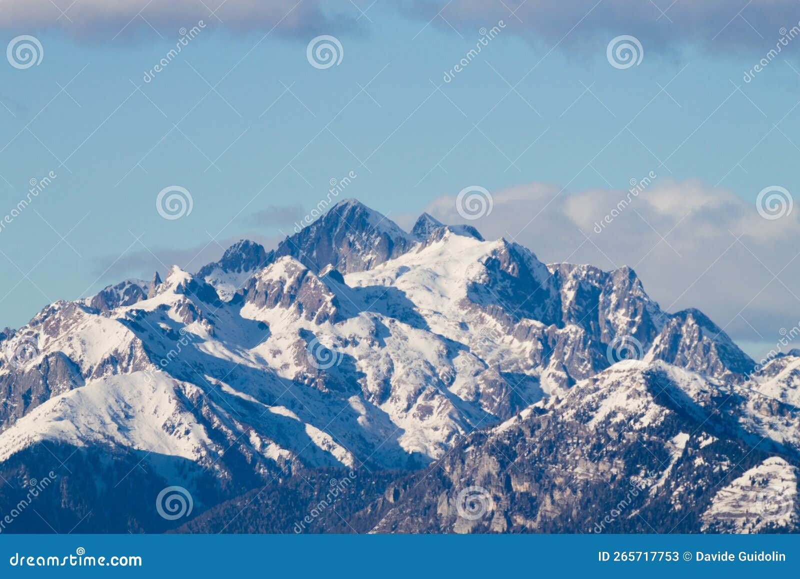 asta peak view. high mountain in italian alps