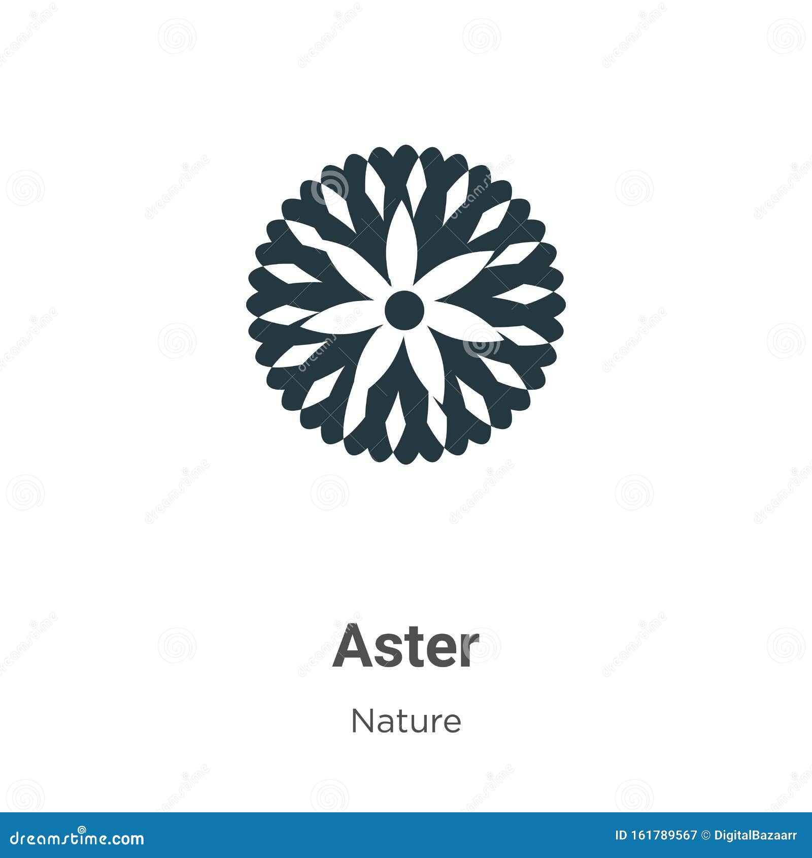 aster  icon on white background. flat  aster icon  sign from modern nature collection for mobile concept and web