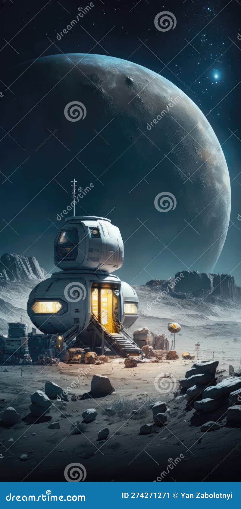 Asteroid Base Mining Operations Space Habitation Lunar Smartphone Phone ...
