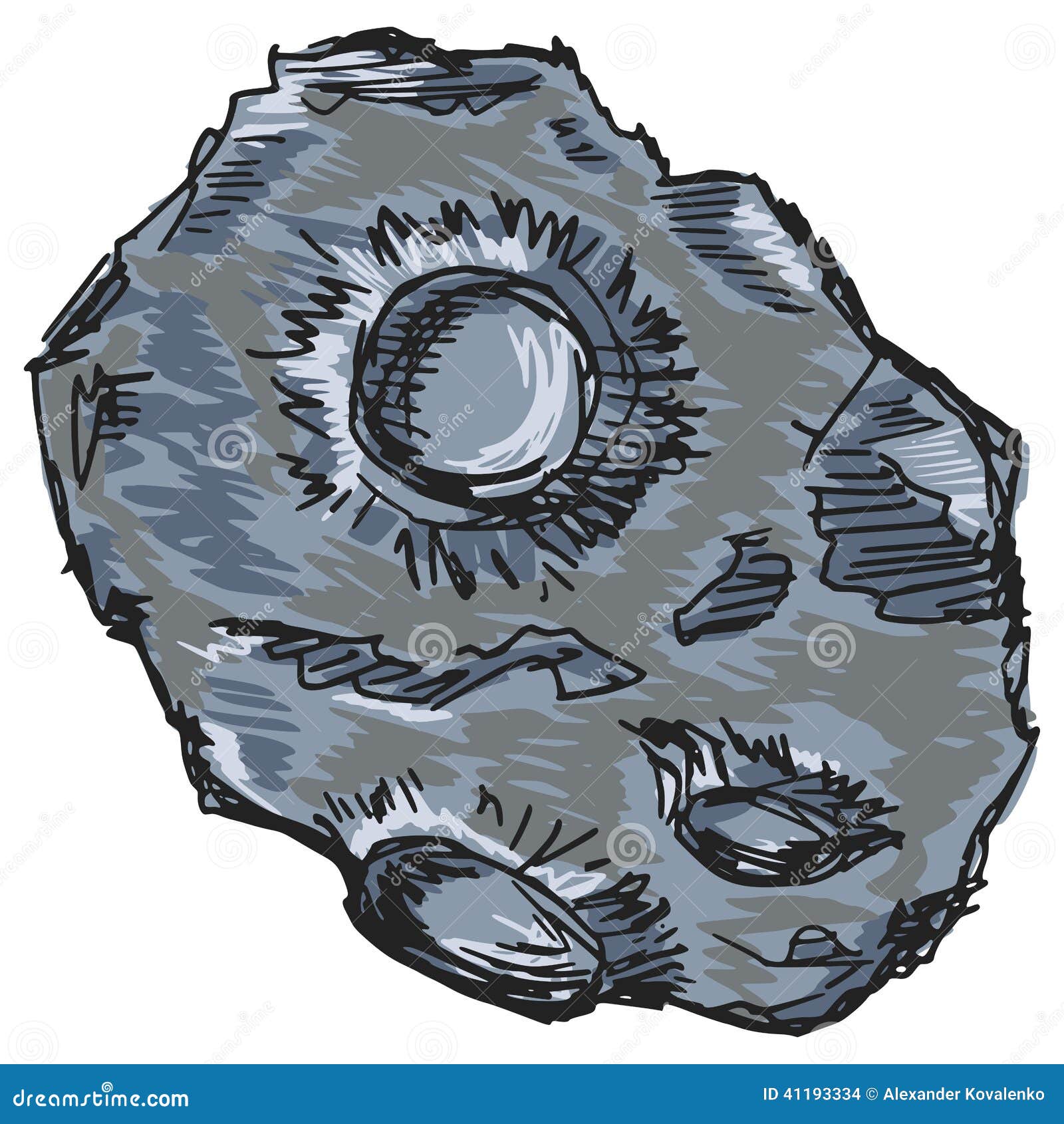 Asteroid stock vector. Illustration of globe, meteor - 41193334