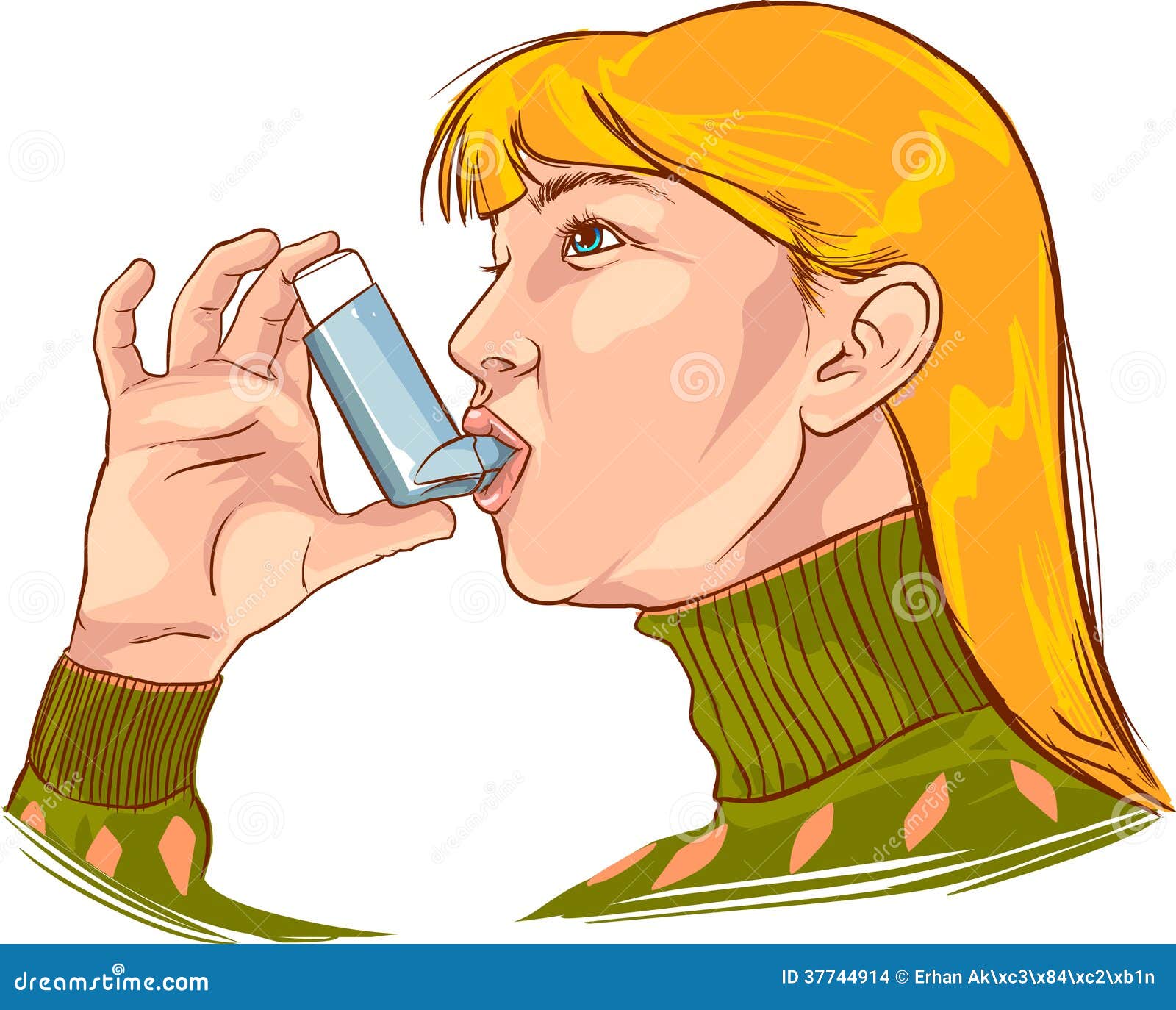 Asthma stock vector. Illustration of bronchi, alveolus - 37744914