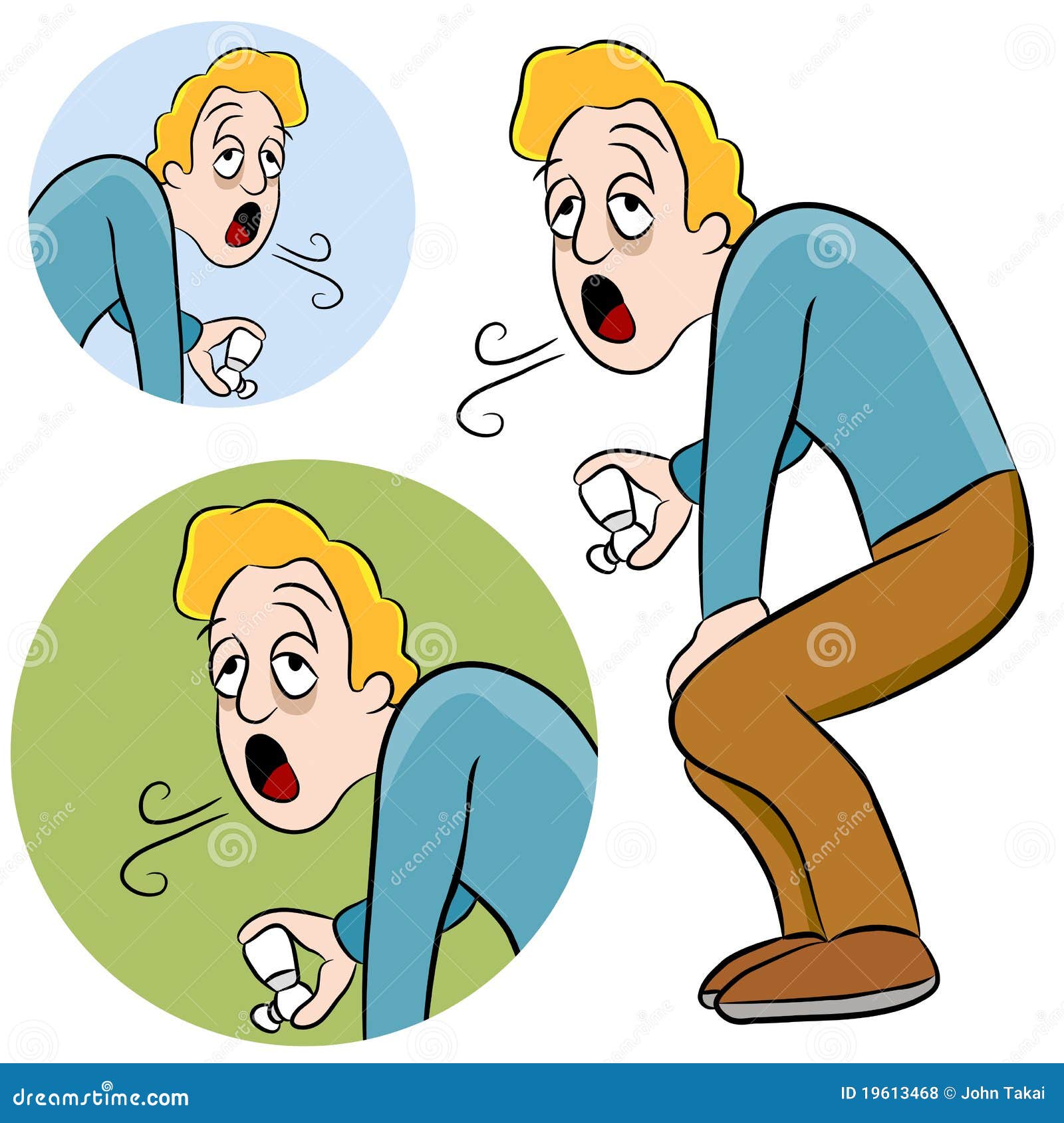 Asthma Man stock vector. Illustration of medical, illness - 19613468