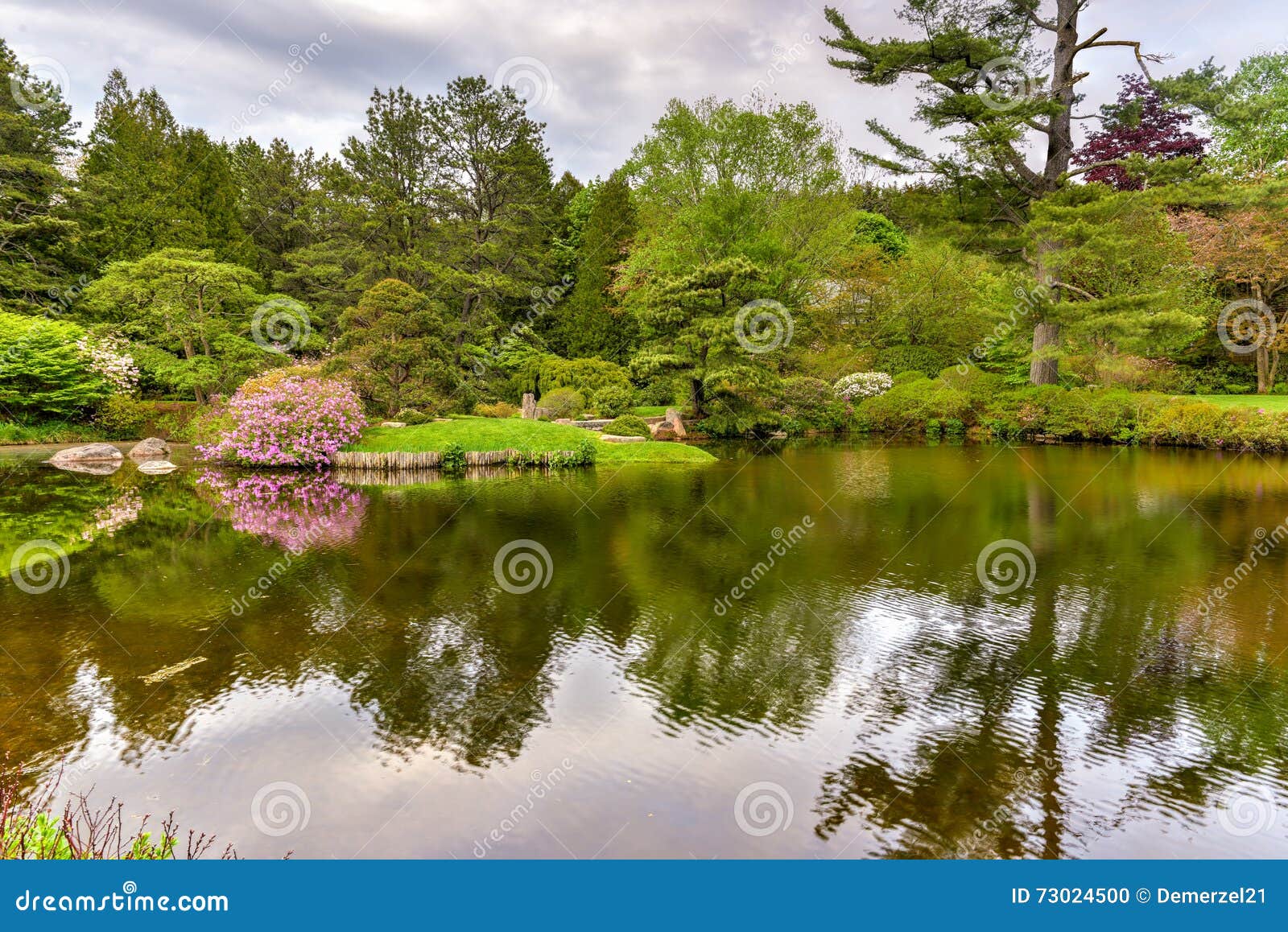 Asticou Azalea Gardens Maine Stockfoto Bild Von Landschaft