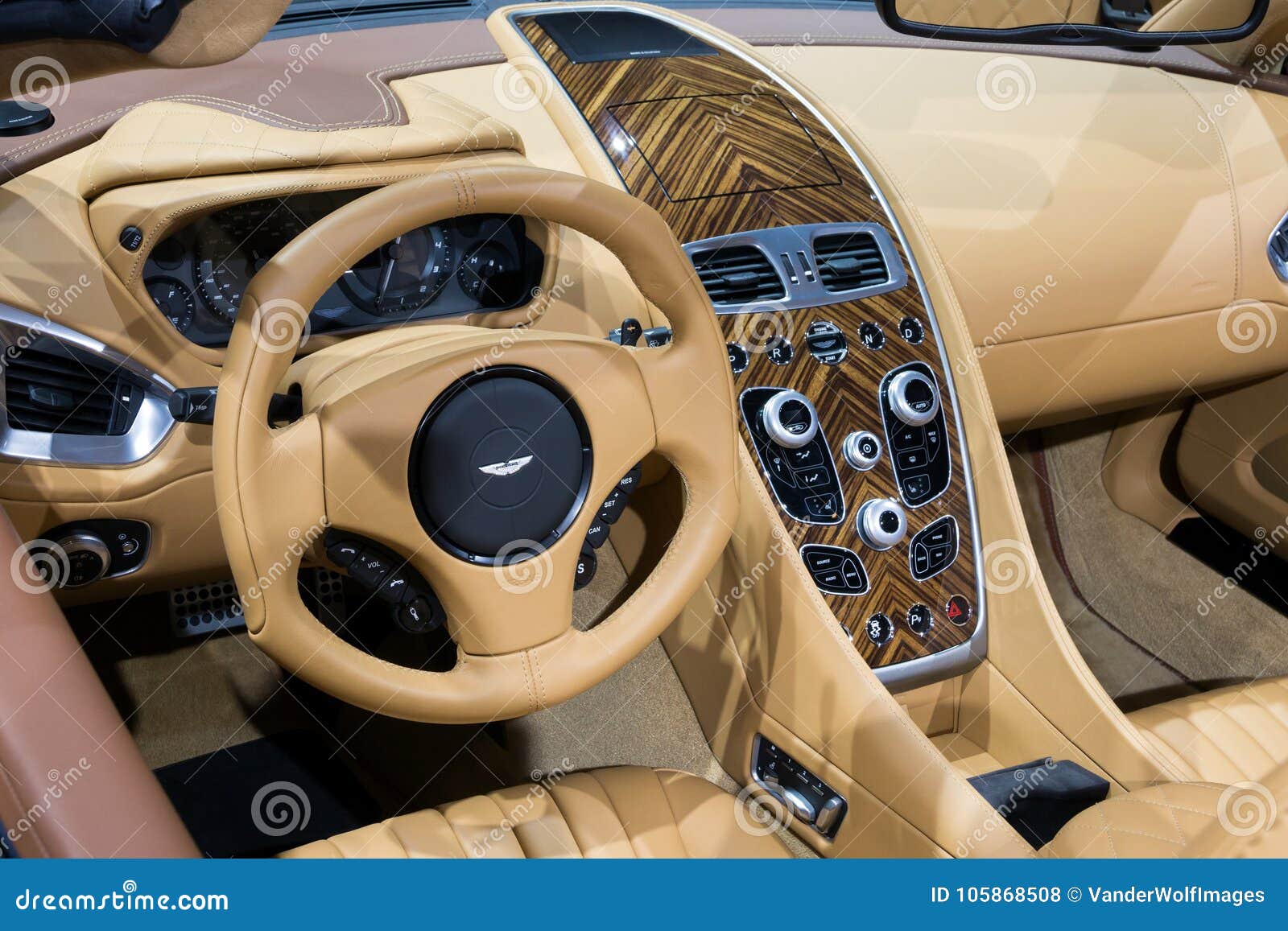 Aston Martin Vanquish Volante Car Dashboard Interior