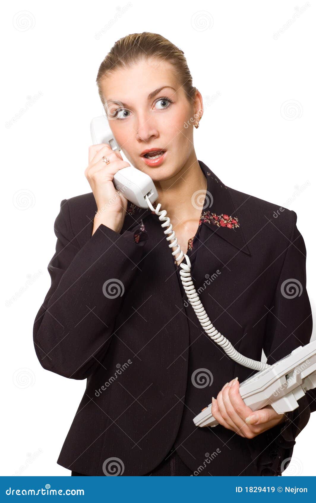Astonished Telephone Operator Stock Image Image of operator
