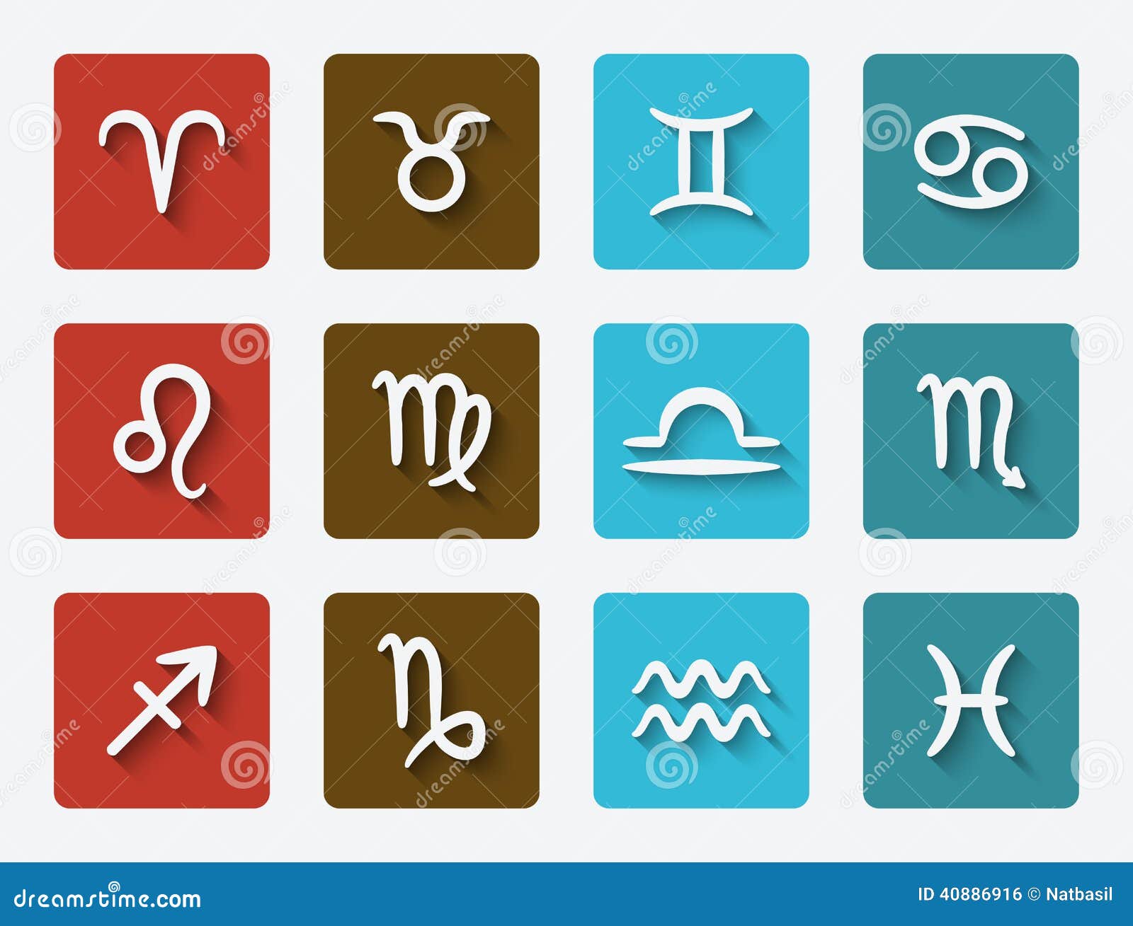 Astrological signs set stock vector. Illustration of signs - 40886916