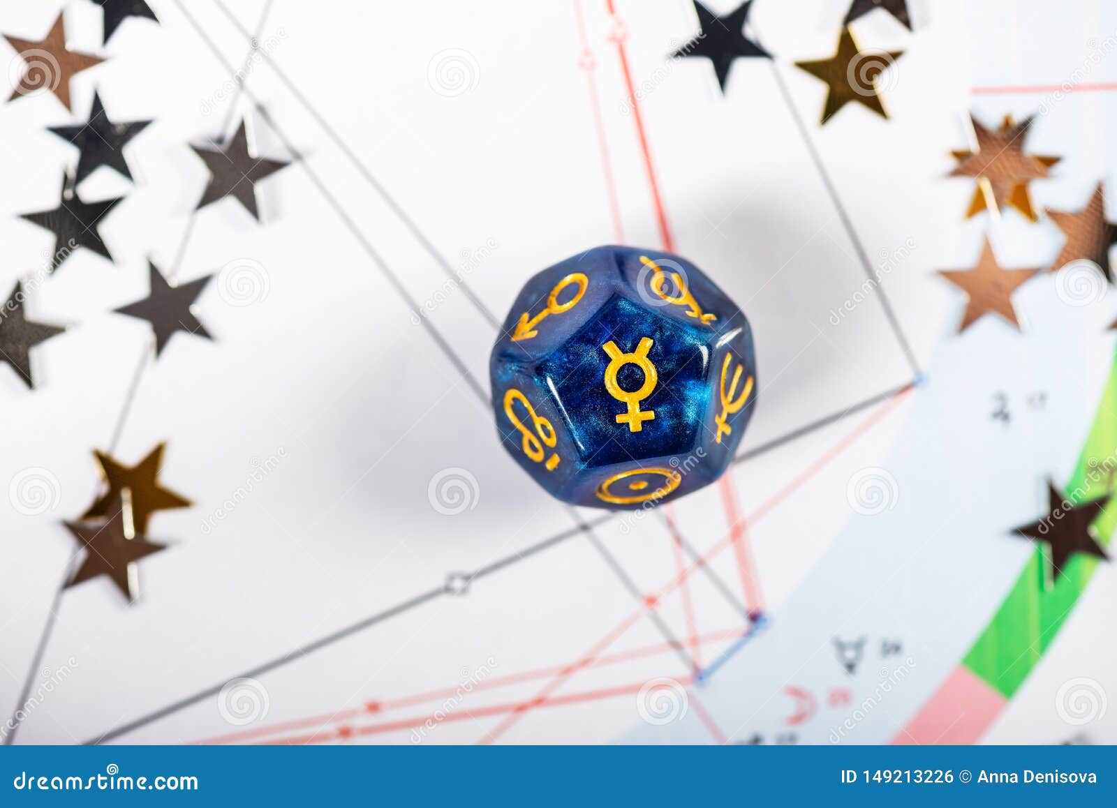 Astrology Dice With Zodiac Symbol Of Pisces And Its Ruling