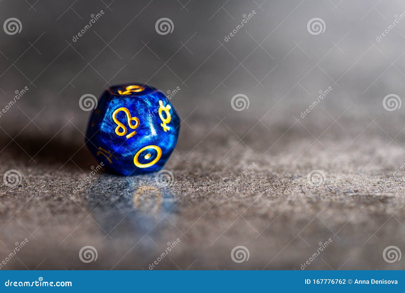 Astrology Dice With Zodiac Symbol Of Pisces And Its Ruling