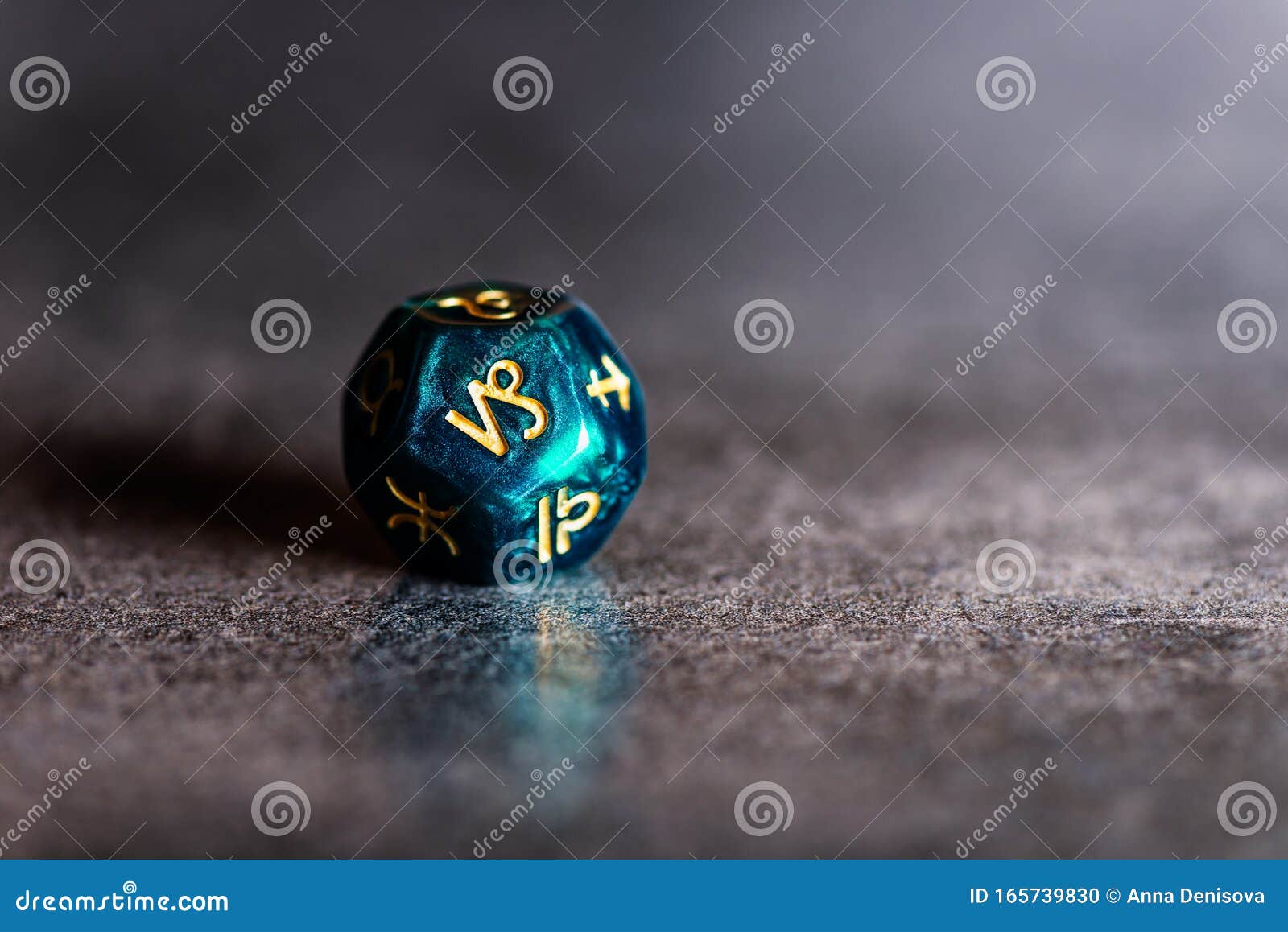 Astrology Dice With Zodiac Symbol Of Pisces And Its Ruling