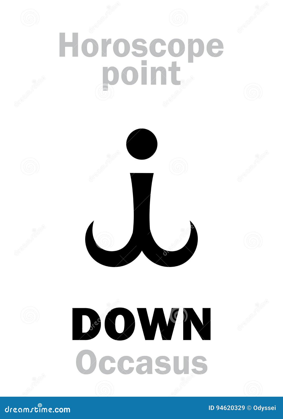 astrology: down (occasus)