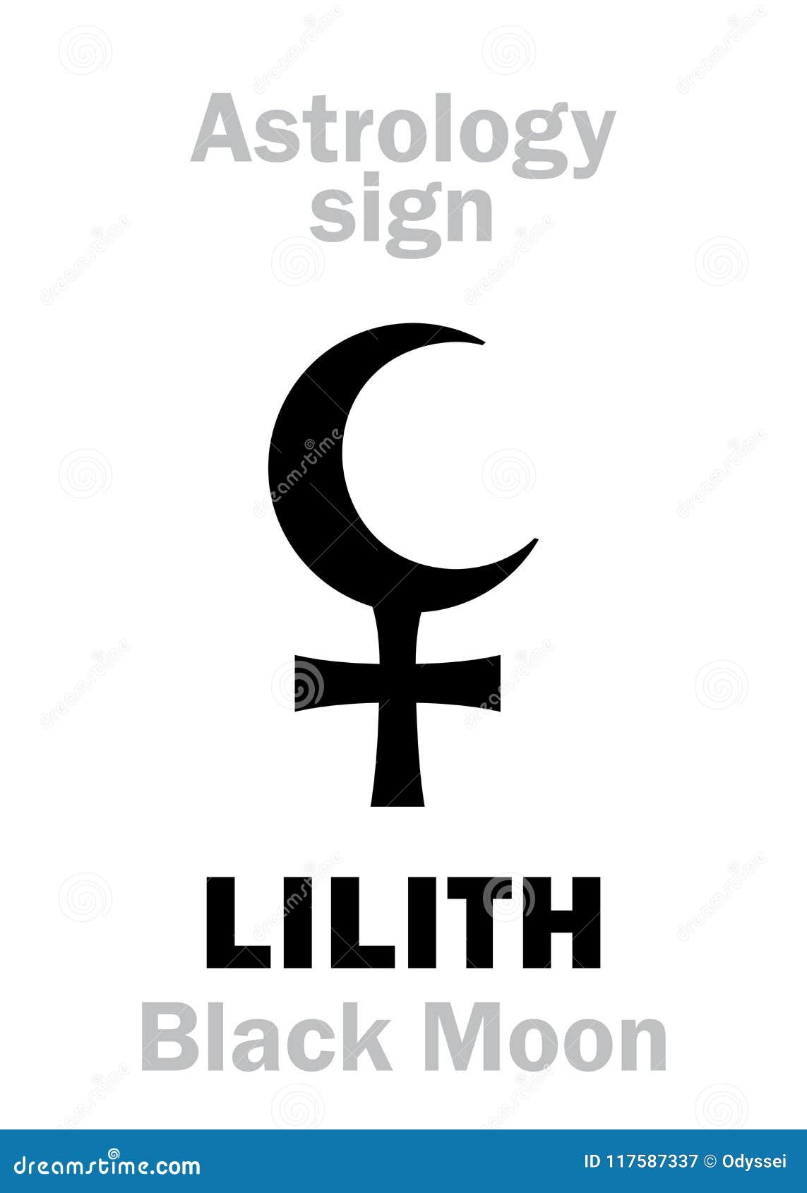 lilith symbol grunge style tattoo idea art Stock Vector  Adobe Stock