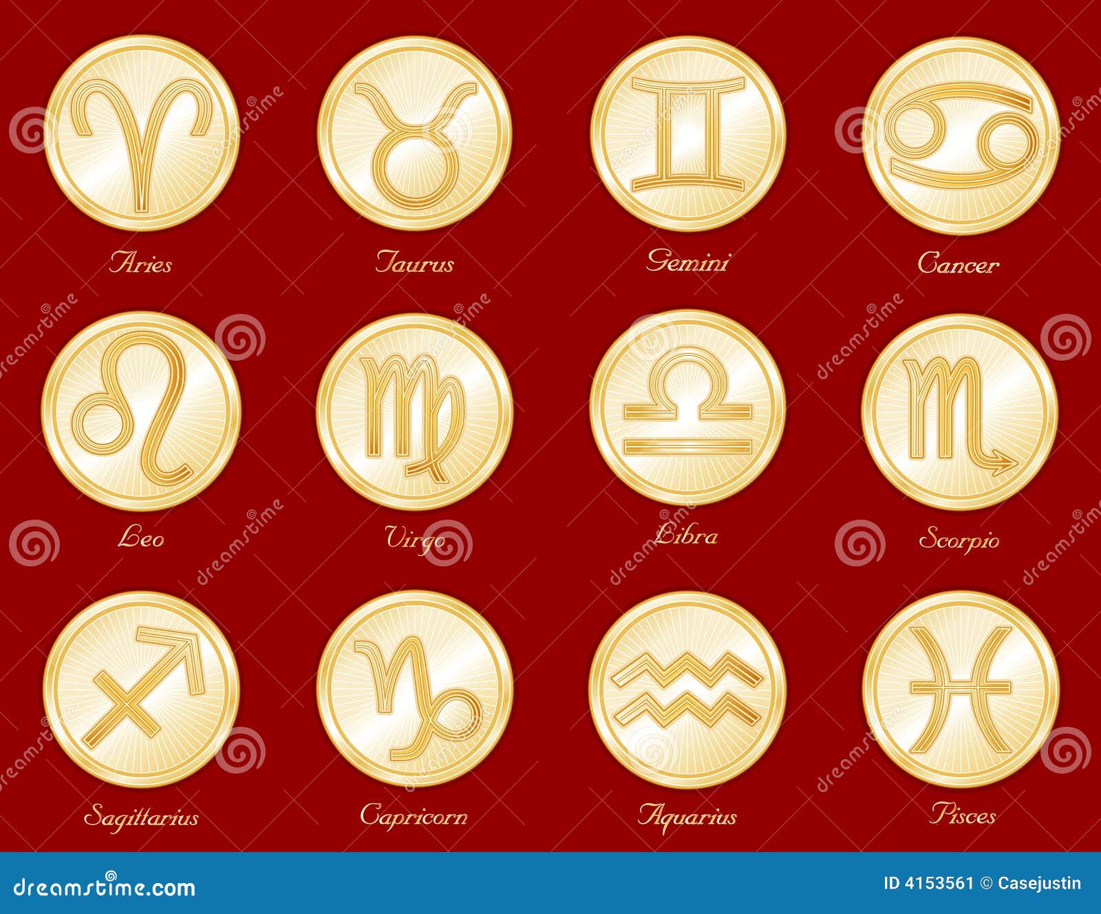 Astrology Medallions stock vector. Illustration of editable - 4153561