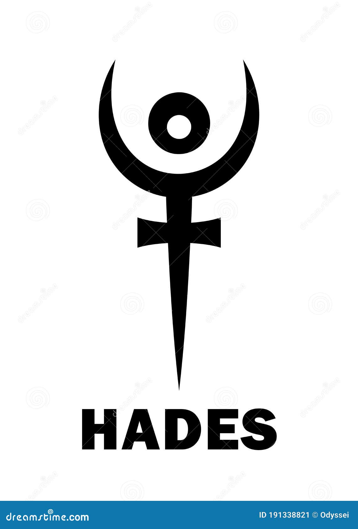 Hades Or Pluto Astrology Alphabet Symbol, Dwarf Planet Or Planetoid ...