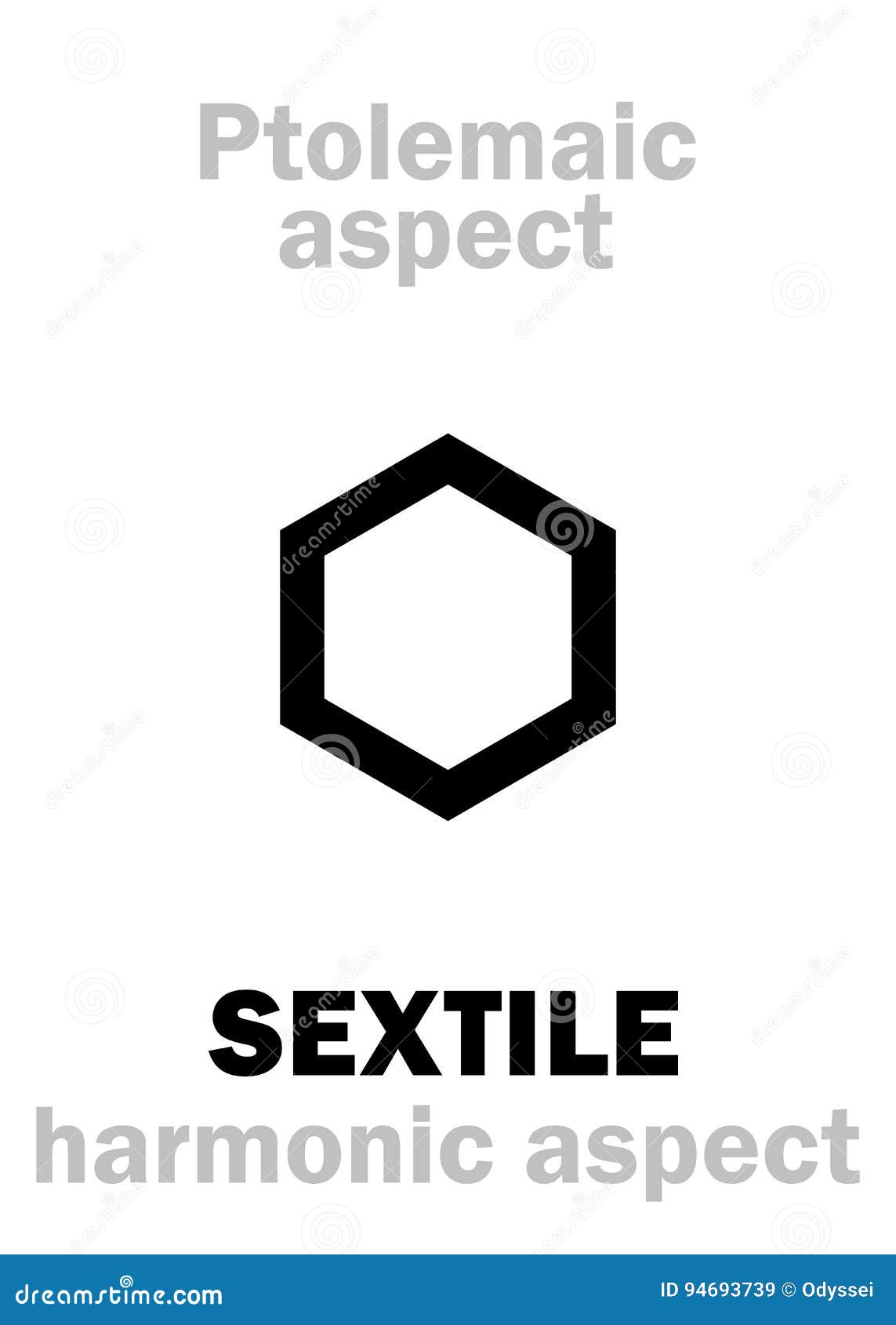 astrology: sextile (aspect)