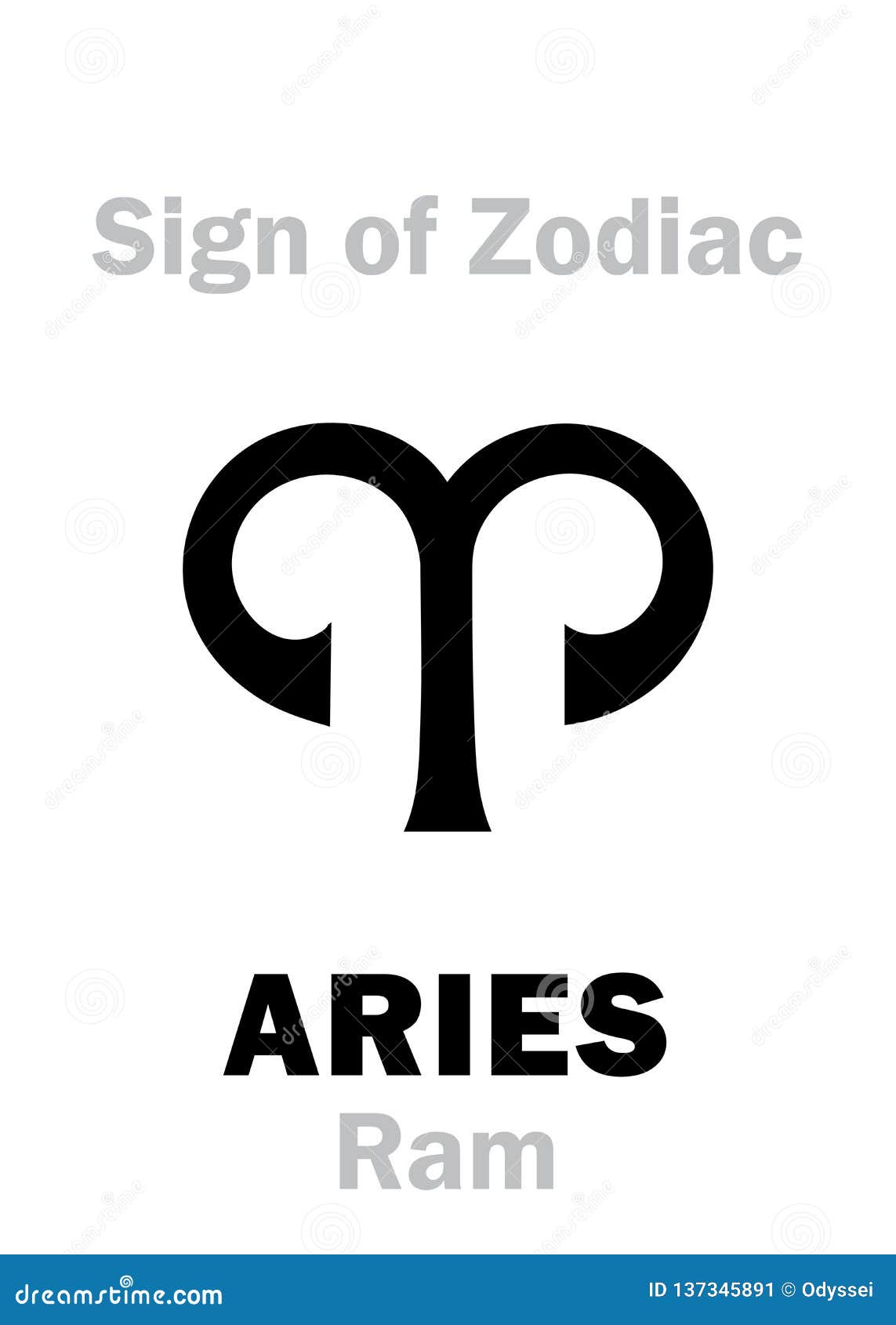 Astrology: Sign of Zodiac ARIES (the Ram) Stock Vector - Illustration ...