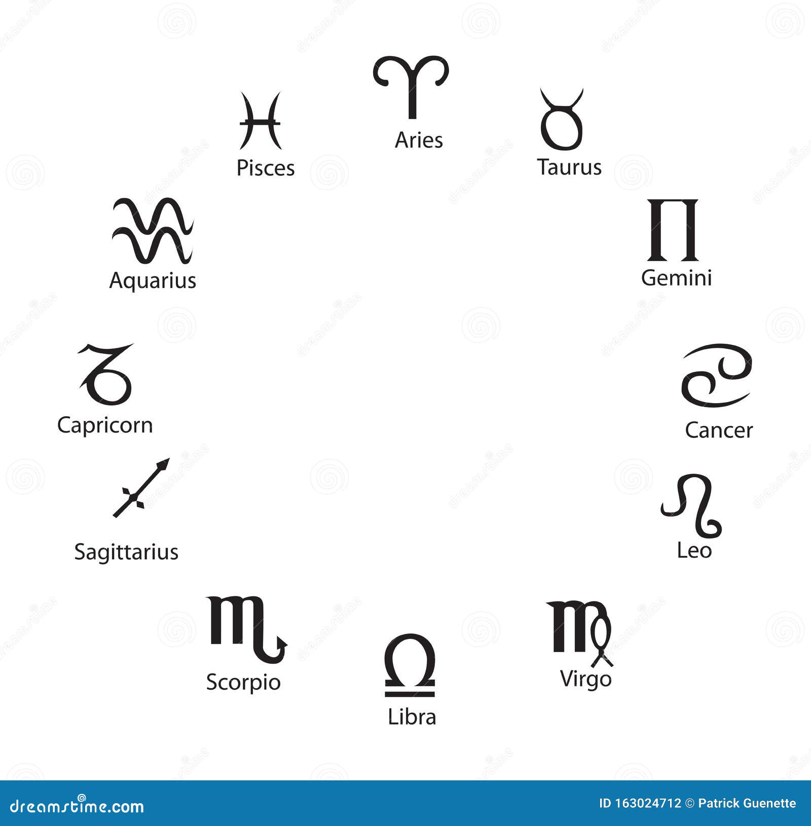 Zodiac Signs Icons. Symbol Logo. Vector Tattoo Illustration. Style Vector  Illustration Template Vector Illustration Stock Vector - Illustration of  cancer, fish: 227600748