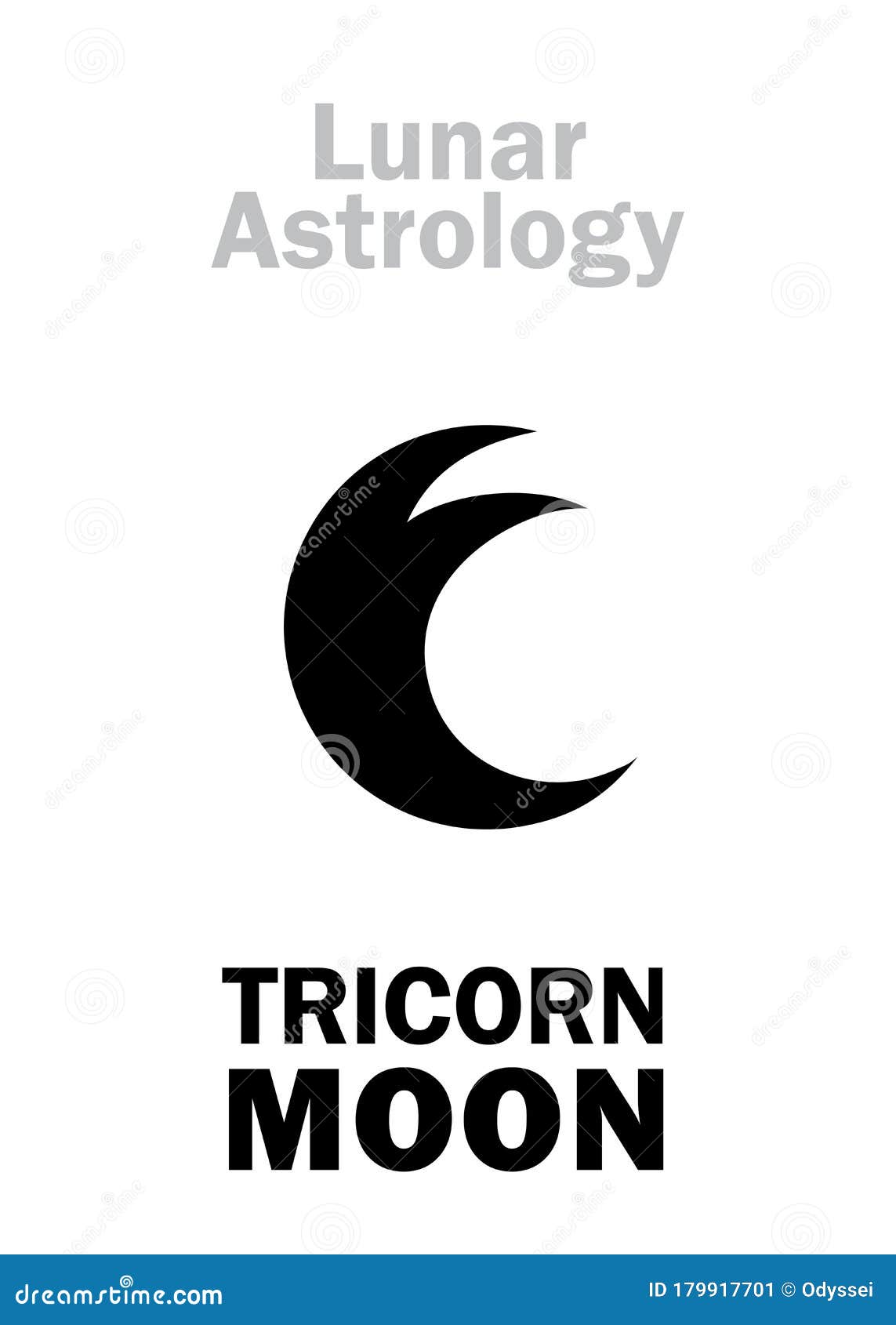 astrology: three-horned moon