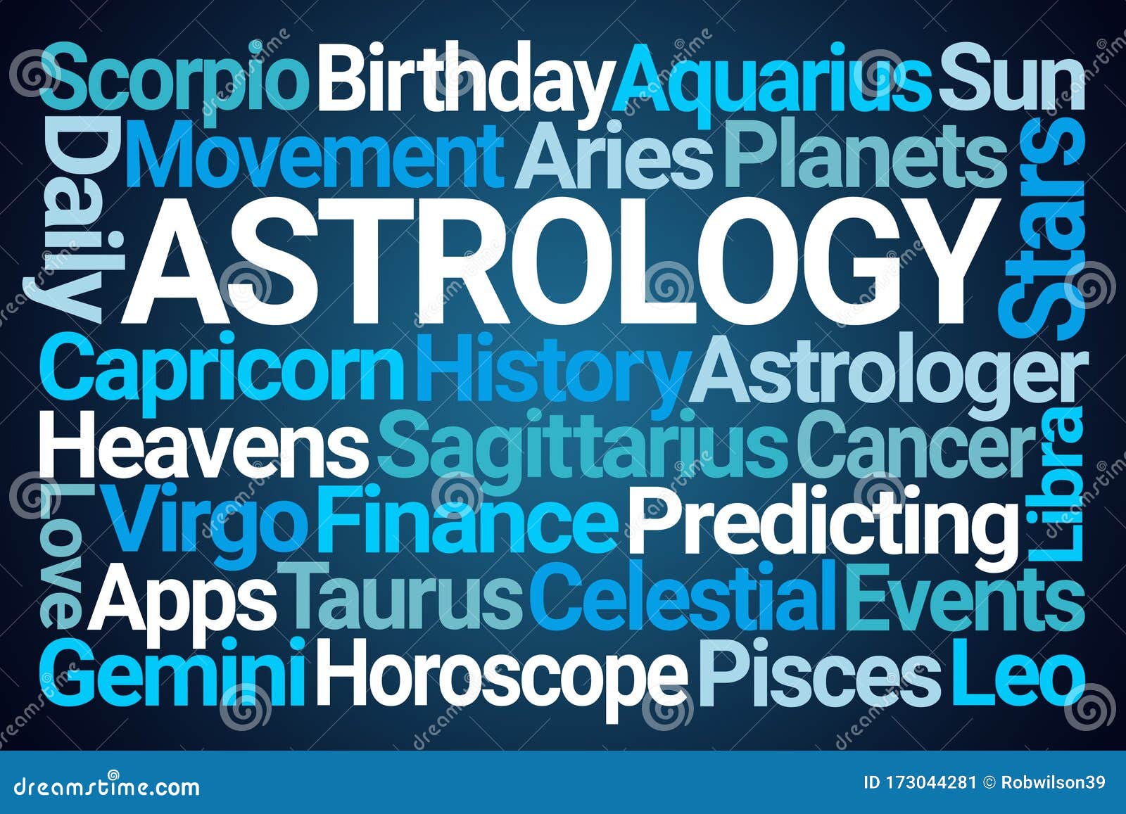 Astrology Word Cloud stock illustrationer. Illustration av astray
