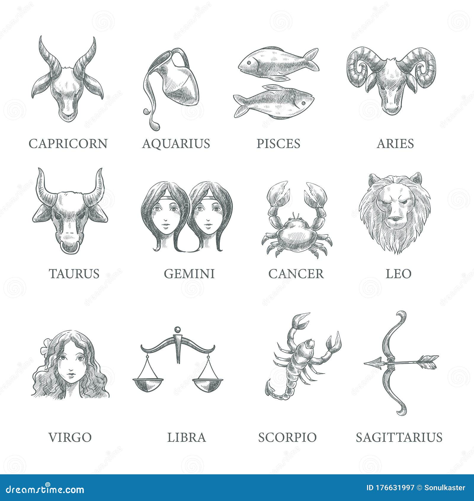 Astrology and Zodiac Signs, Horoscope Symbols, Isolated Icons Stock Vector  - Illustration of astrology, birthday: 176631997