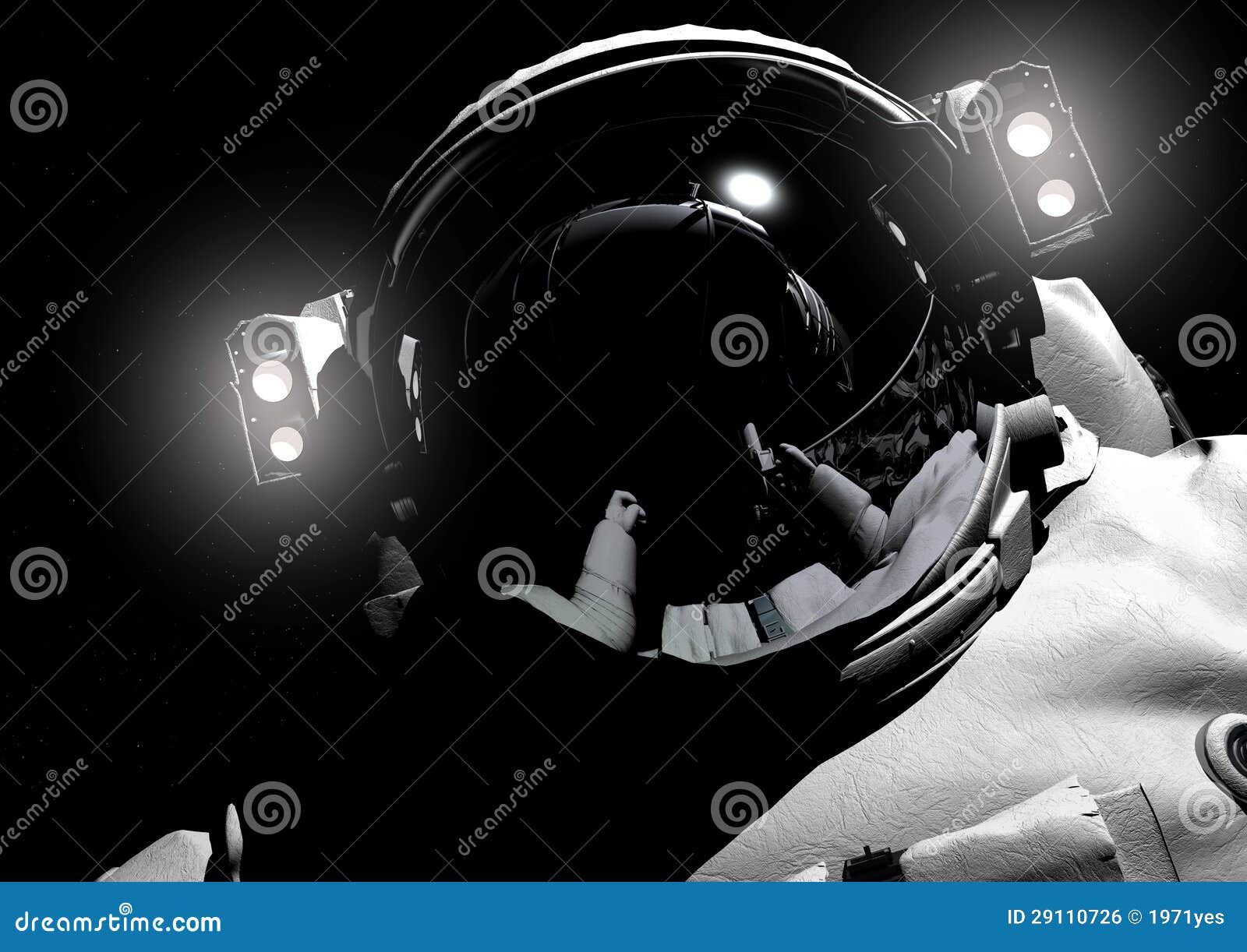 The astronaut stock illustration. Illustration of future - 29110726