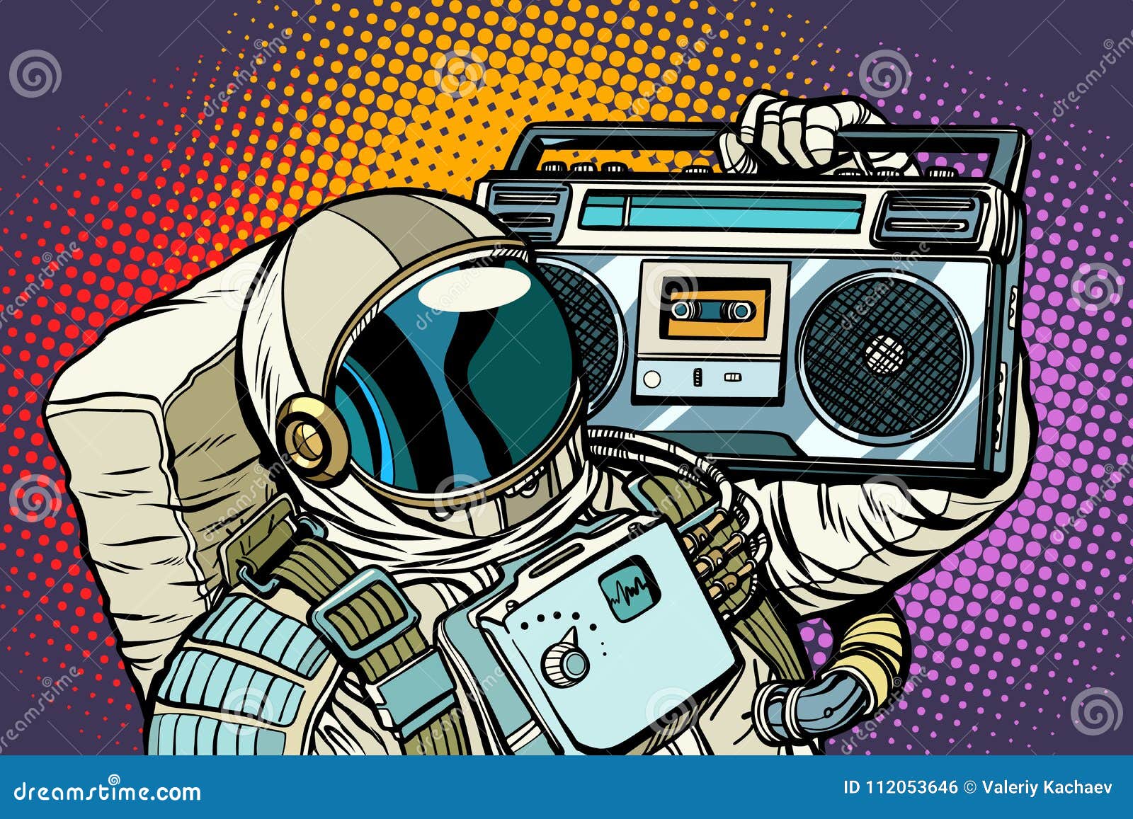 Astronaut With Boombox Audio And Music Stock Vector Illustration Of Hiphop People 112053646 - boombox roblox id transparent png clipart free download