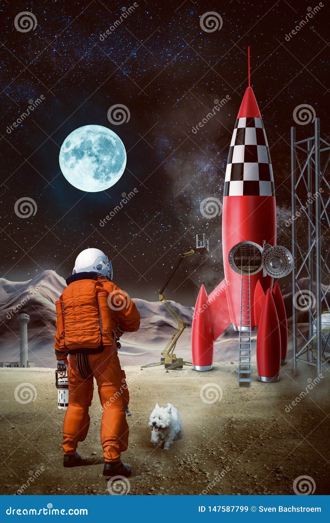 Astronaut Enters His Rocket Stock Illustration Illustration of