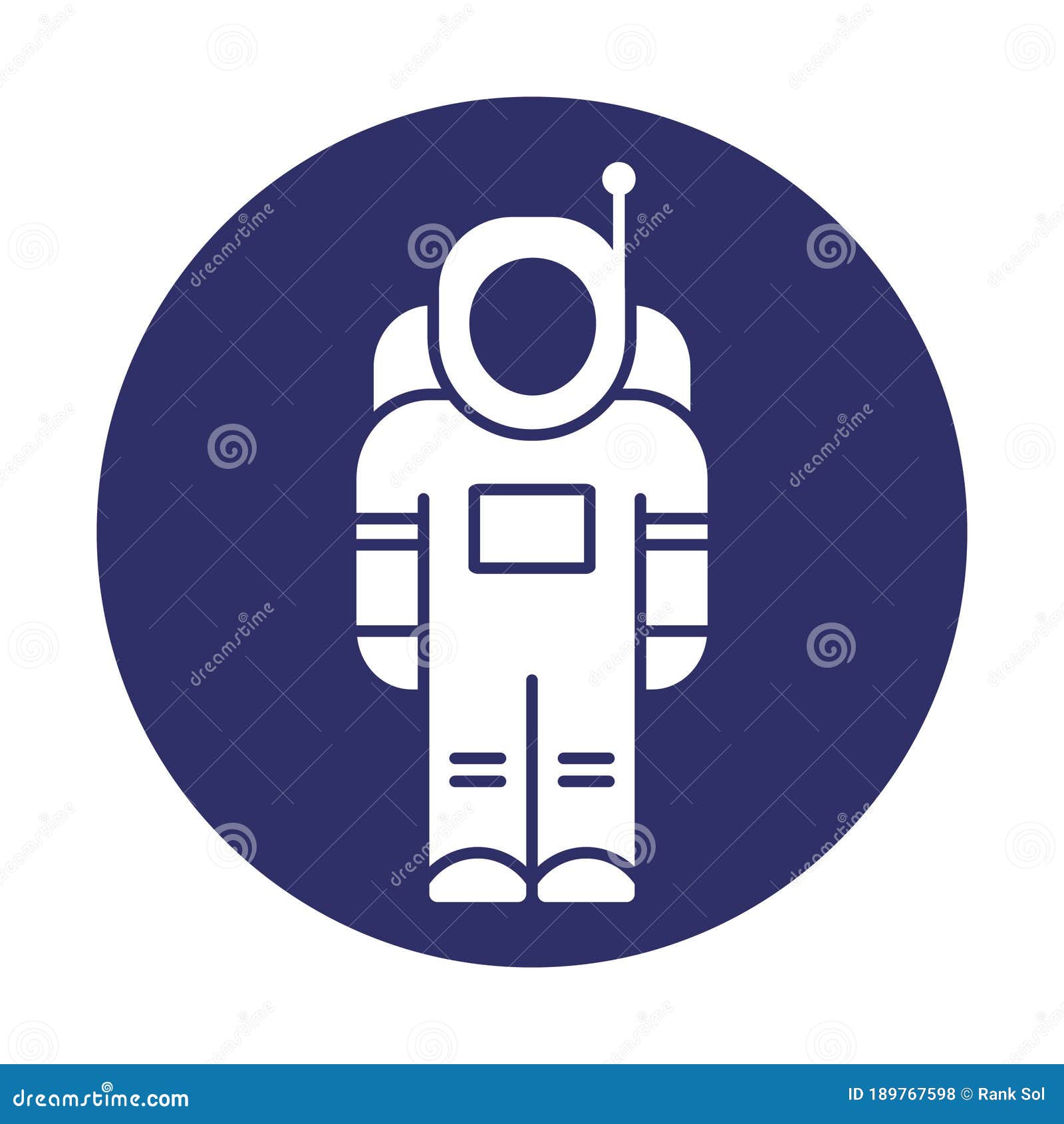 astronaut glypy with color background  icon which can easily modify or edit