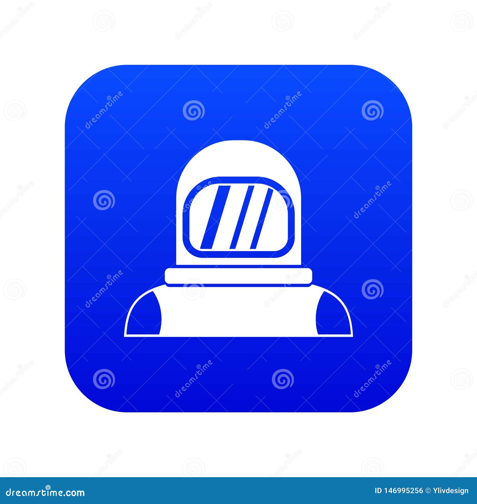 Astronaut Icon Digital Blue Stock Vector - Illustration of energy ...