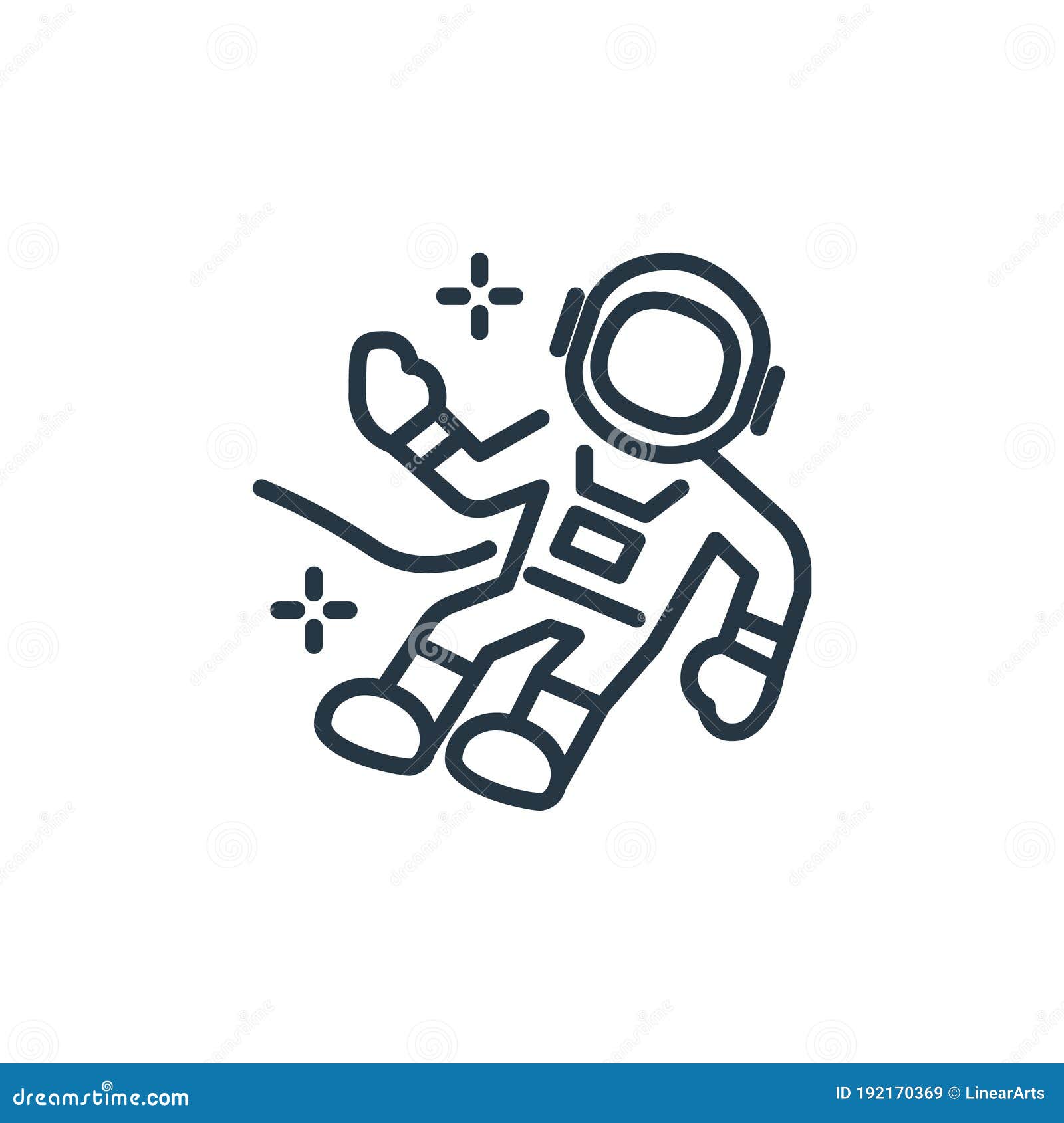 Astronaut Icon Vector from Space Concept. Thin Line Illustration of ...